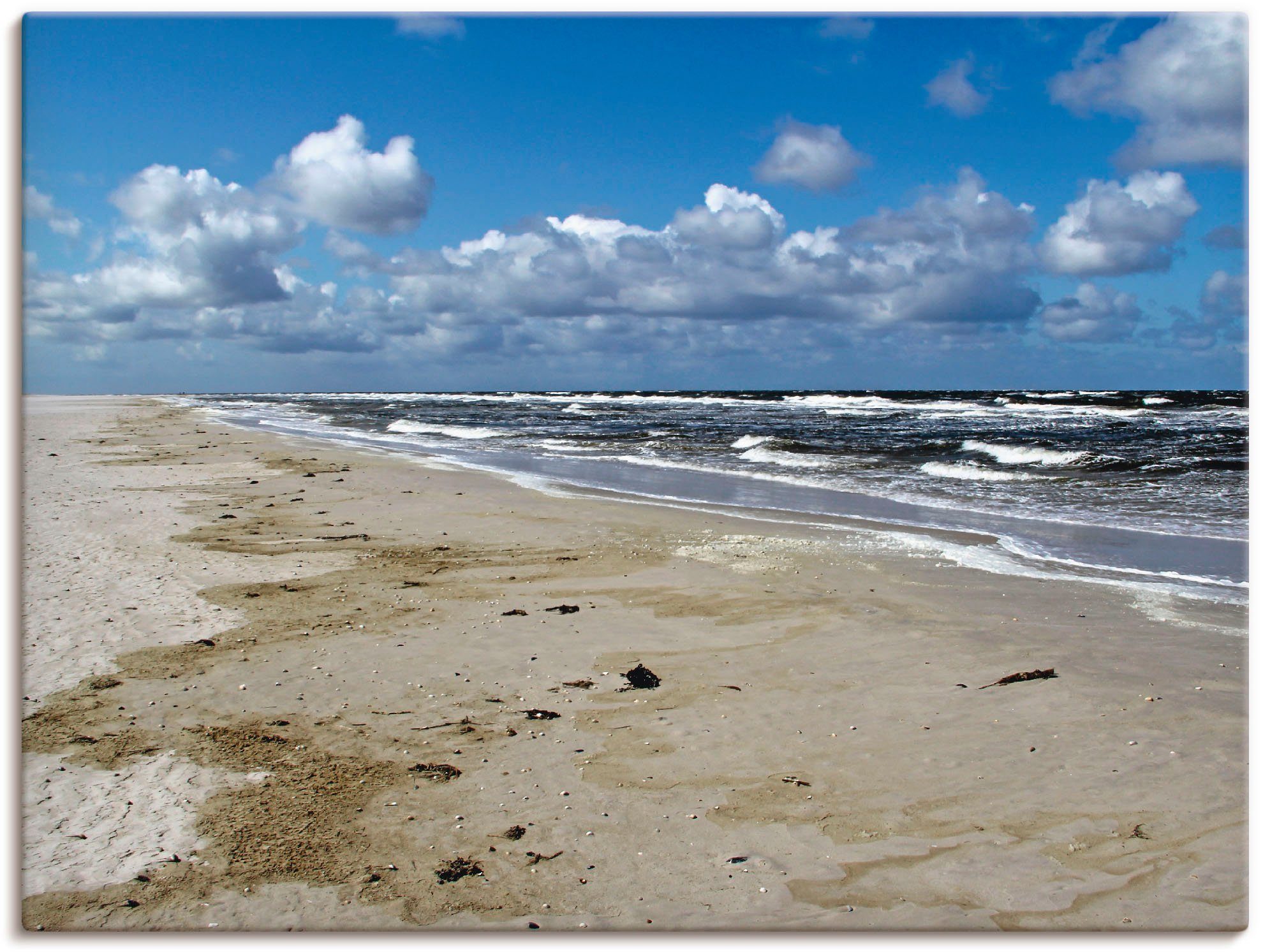 Größen versch. Strand Wandaufkleber Poster St), als Nordsee Wandbild oder in Leinwandbild, Urlaubsfeeling Artland - pur, (1