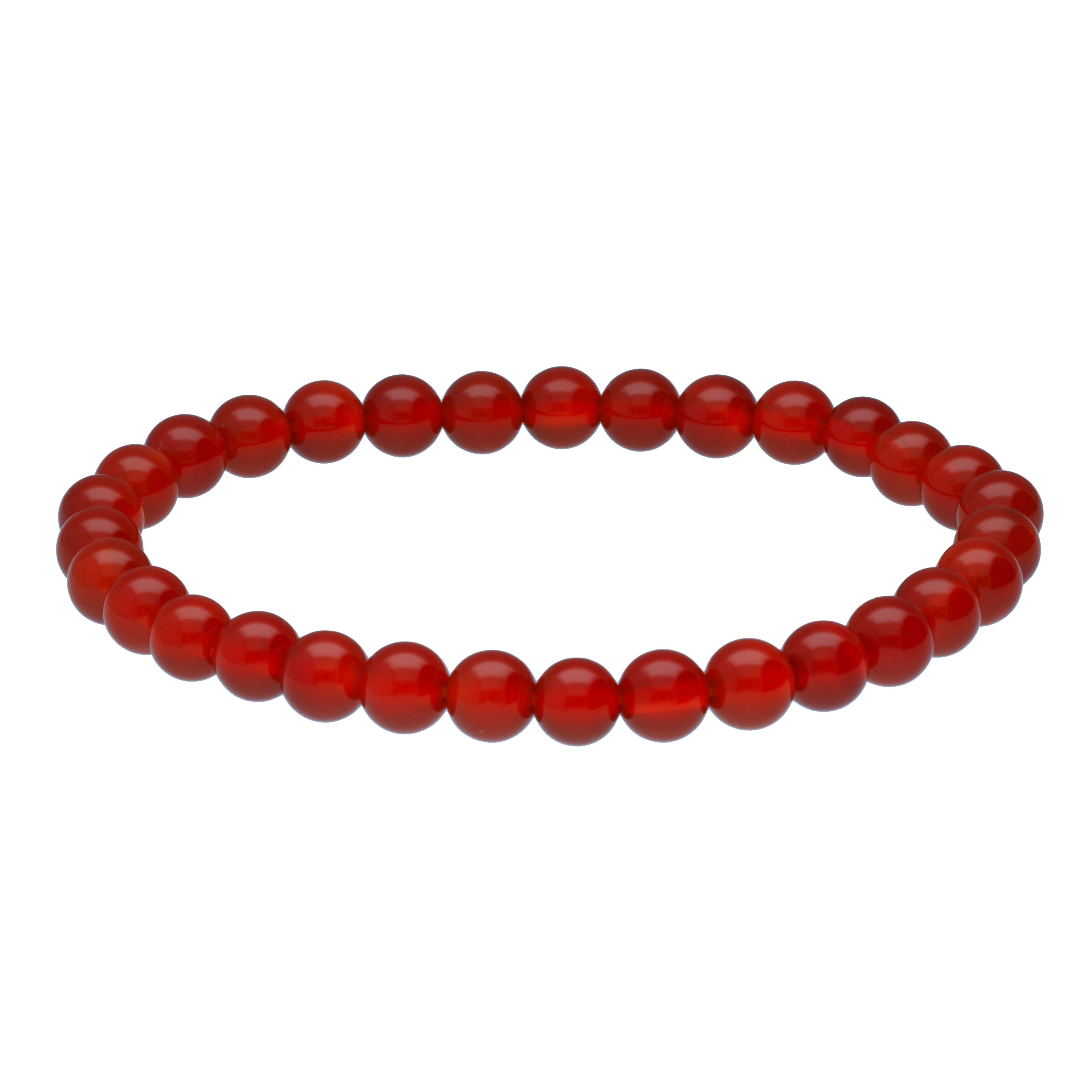 Lebensquelle Plus Armband Karneol Kugelarmband, 6 mm