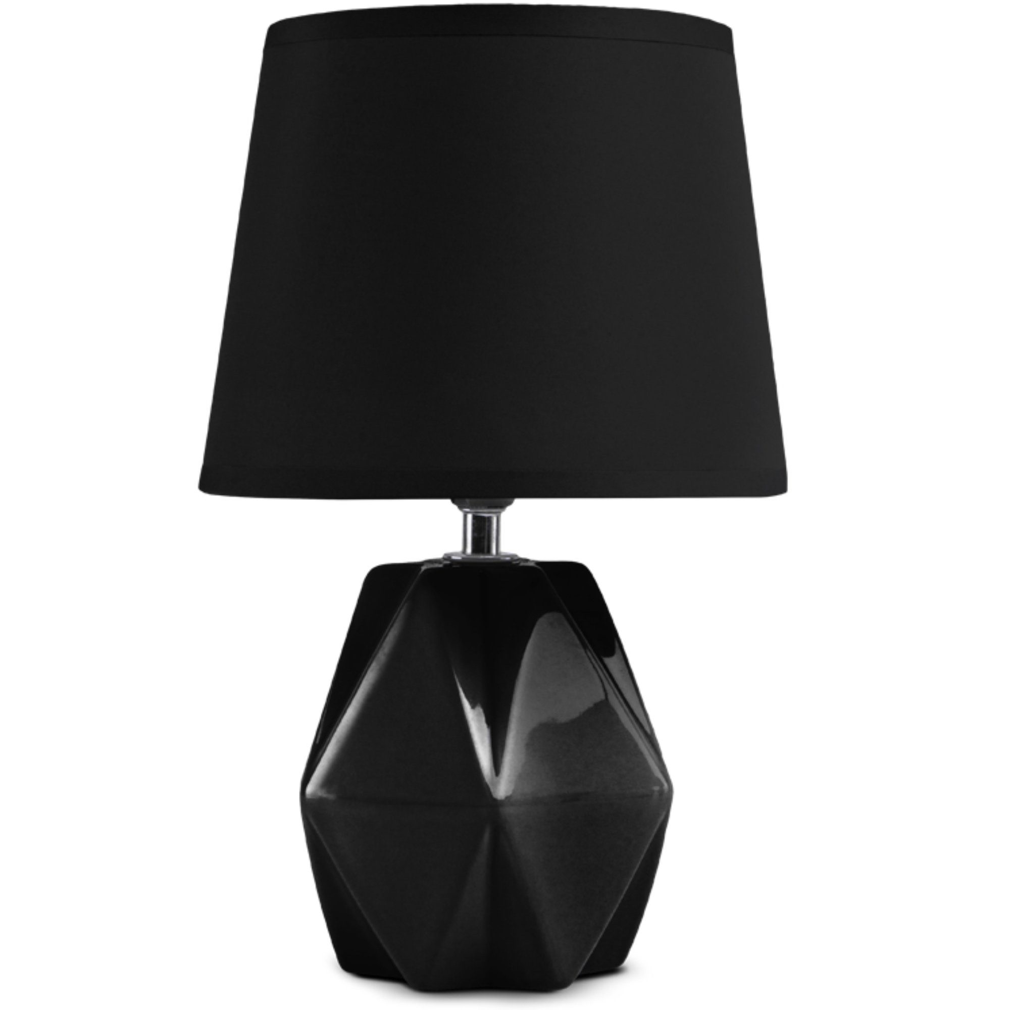 Konsimo Tischleuchte FABO Schreibtischlampe Nachttischlampe, ohne Leuchtmittel schwarz