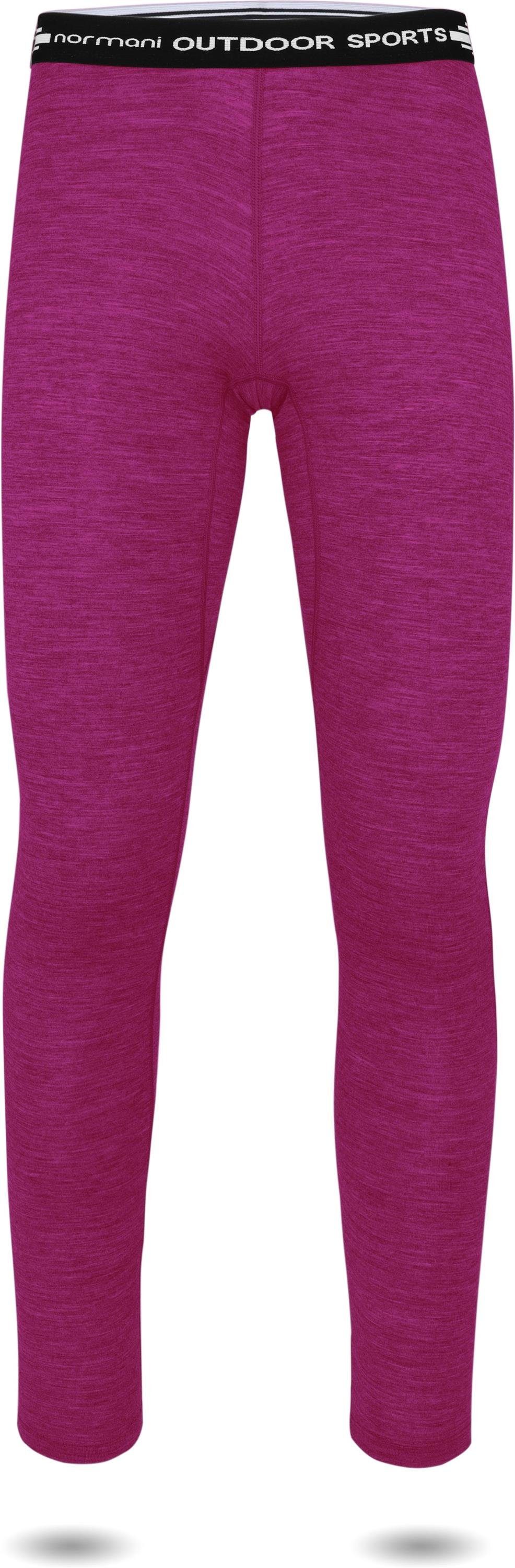 Junge Skihose Merino für aus Thermounterhose 100% Mackay und normani Bio-Merinowolle Mädchen Unterhose Thermounterhose Kinder Funktionshose Fuchsia