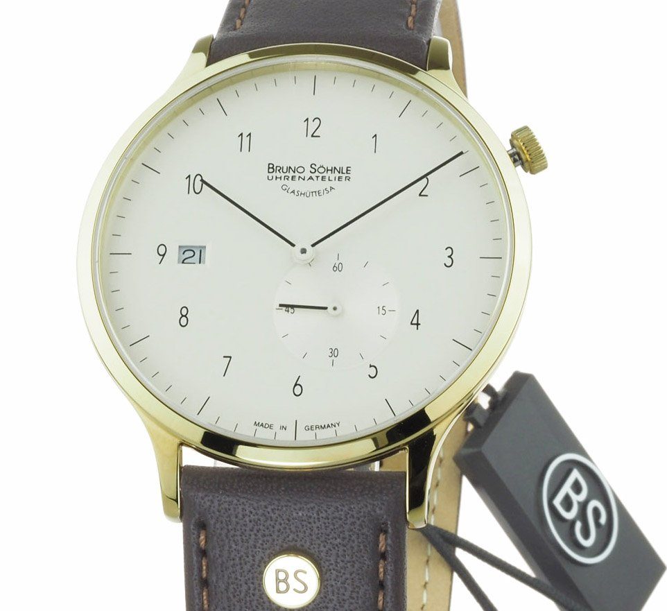 Quarzuhr Herren Uhr Brunello II Saphirglas Flach