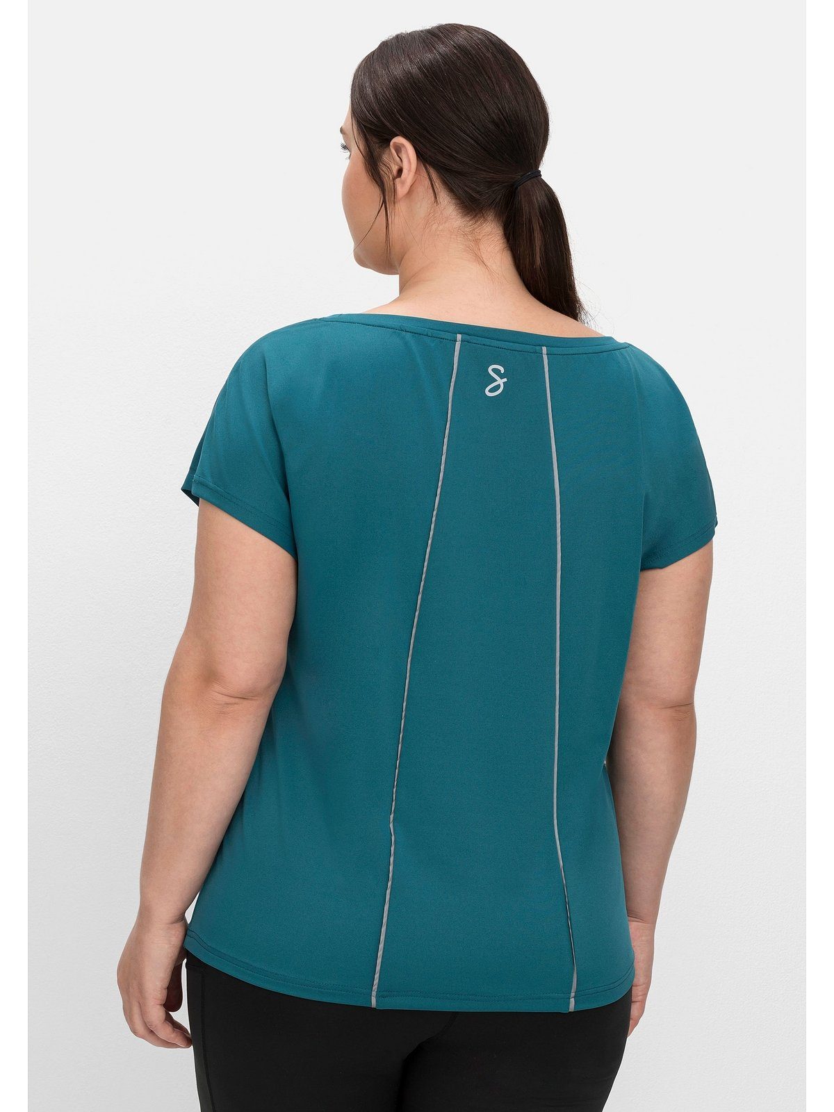 Sheego T-Shirt Funktionsmaterial, Größen mit Große Frontprint aus