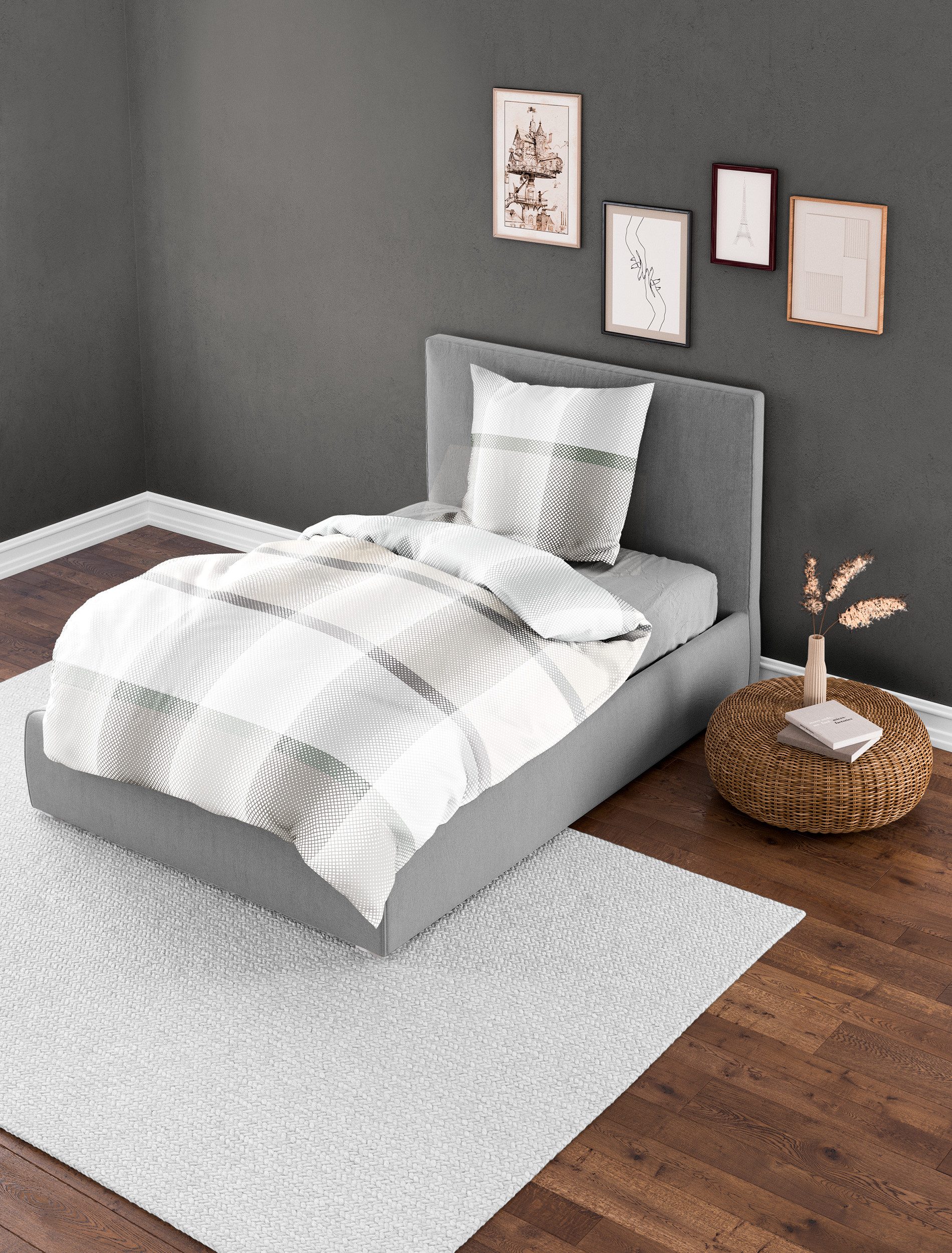 BIERBAUM Bettwäsche 2345BW4121, Mako-Satin, 2 teilig, günstig online kaufen