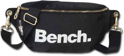 Bench. Gürteltasche Bench modische Gürteltasche schwarz (Gürteltasche, Gürteltasche), unisex Tasche Nylon schwarz, mittel 25x14x8,5cm, großes Logo