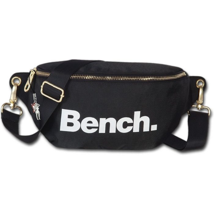 Bench. Gürteltasche Bench modische Gürteltasche schwarz Damen Jugend Tasche aus Nylon Größe ca. 25cm in schwarz großes Logo