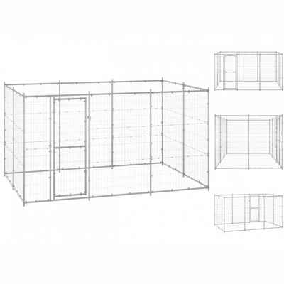 vidaXL Hundezwinger Outdoor-Hundezwinger Verzinkter Stahl 7,26 m²