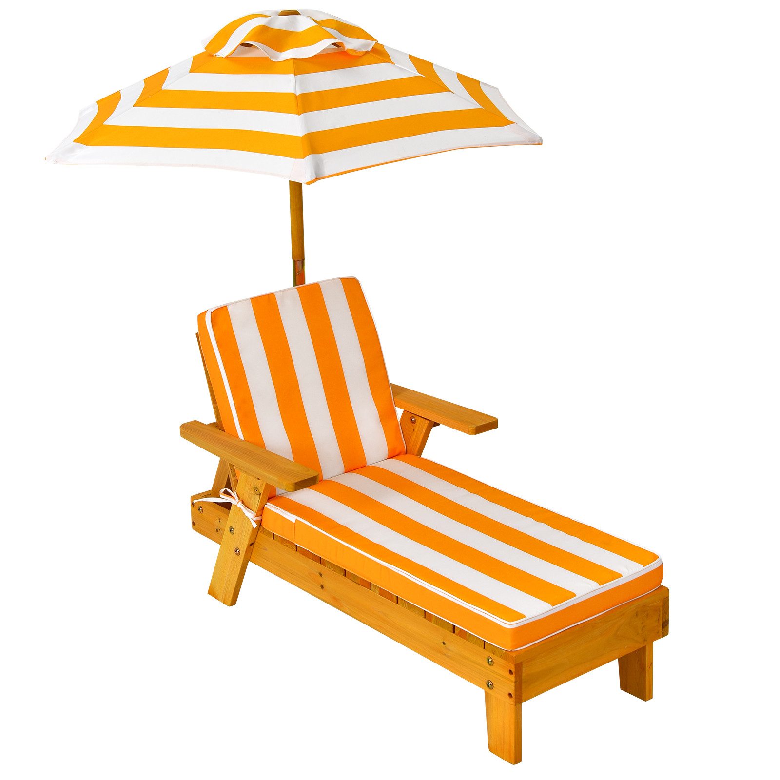 COSTWAY Gartenliege, mit Sonnenschirm & Kissen, günstig online kaufen
