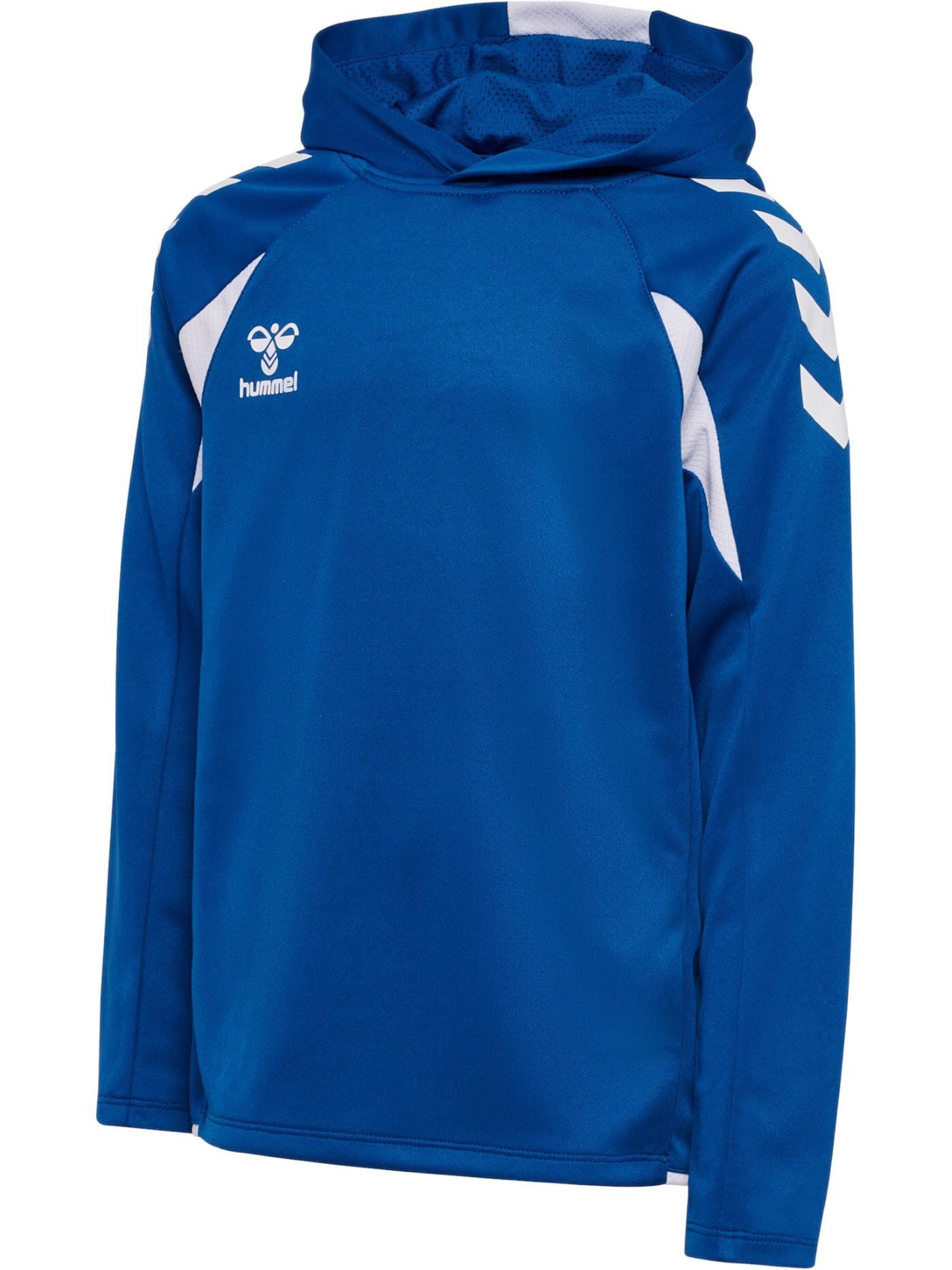 hummel Kapuzenpullover hmlCORE 2.0 Hoodie (100% rec. Polyester) blau/weiss Kinder