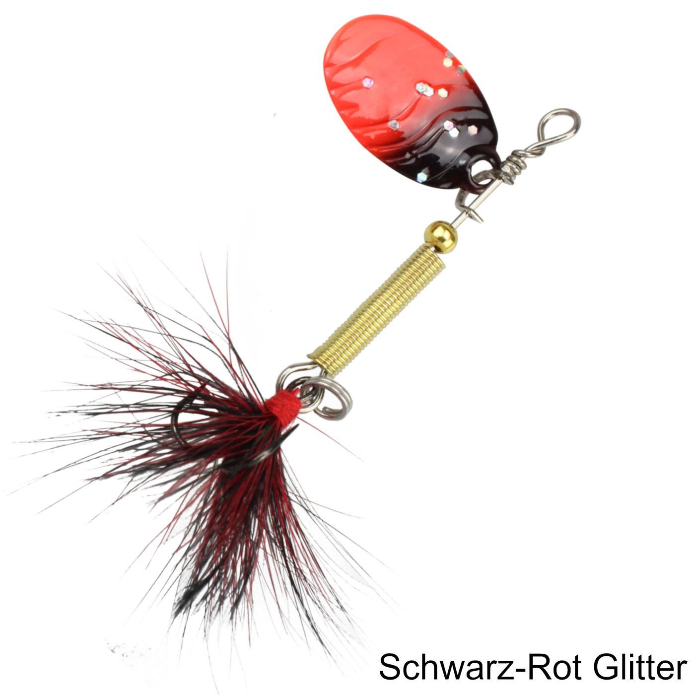 Schwarz-Rot Glitter