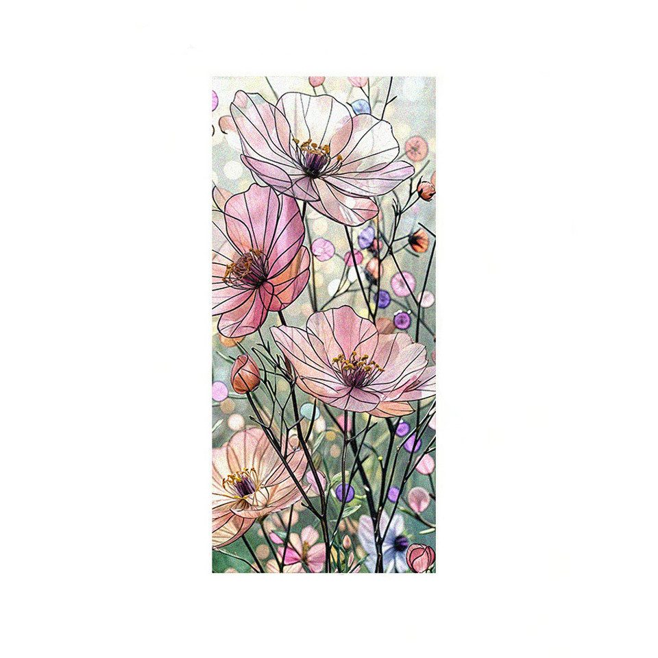 Agger Fenstersticker Blumen-Fensteraufkleber, dekorative Fensterfolie