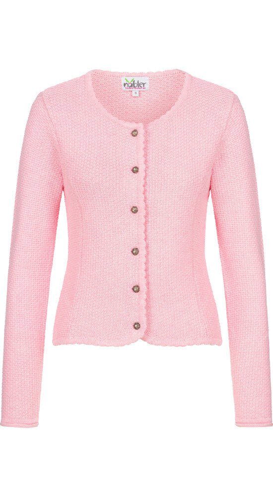 Nübler Nübler Langarm in Rosa Yvonne Trachtenstrickjacke Strickjacke von