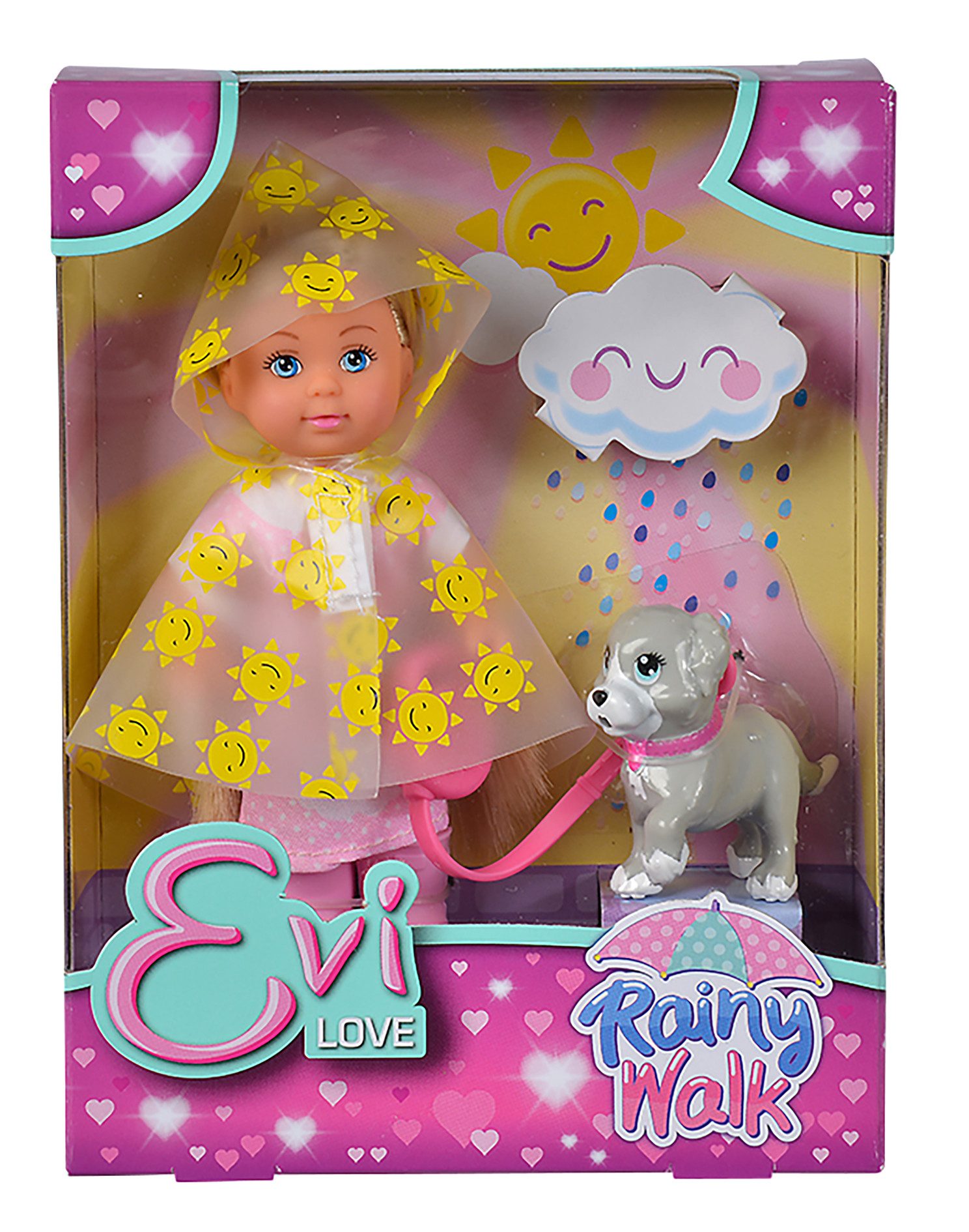Simba Dickie Anziehpuppe Puppe Evi LOVE Rainy Walk im Regenoutfit 12cm