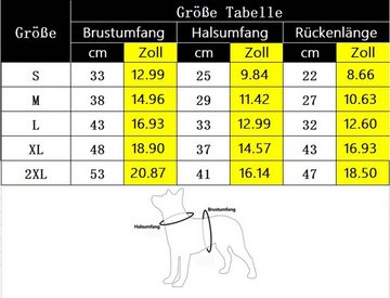 FIDDY Hundekostüm Hundemantel, wasserdichte Hundejacke, Weste, Winter-Welpenmantel, Baumwoll-Welpenmantel