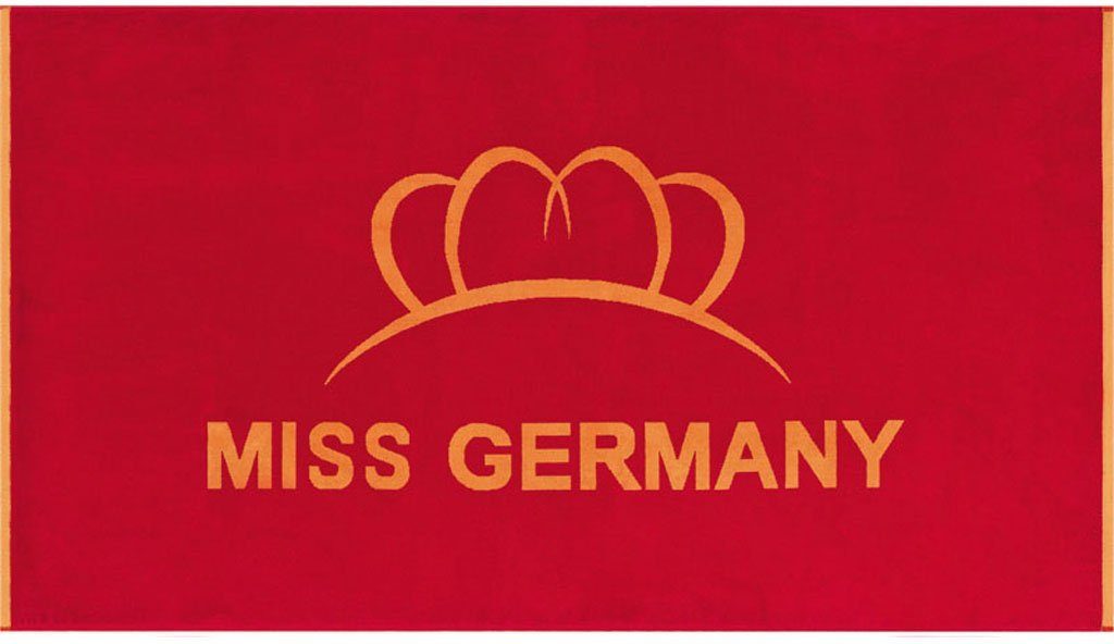 (1-St), rot Miss mit Logo-Motiv Velours, Velours Germany, Strandtuch Miss Germany großem