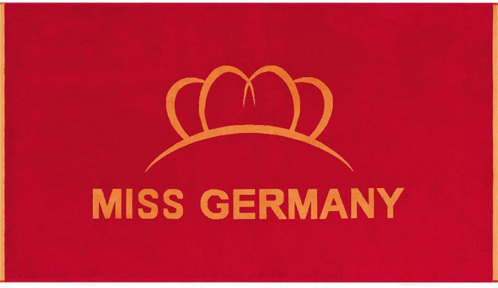 Strandtuch Miss Velours Miss rot (1-St), Germany, Velours, mit großem Germany Logo-Motiv