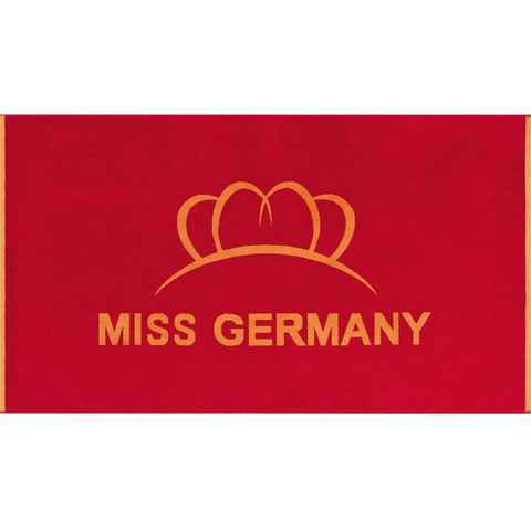 Miss Germany Strandtuch Miss Germany, Velours (1-St), Velours, mit großem Logo-Motiv