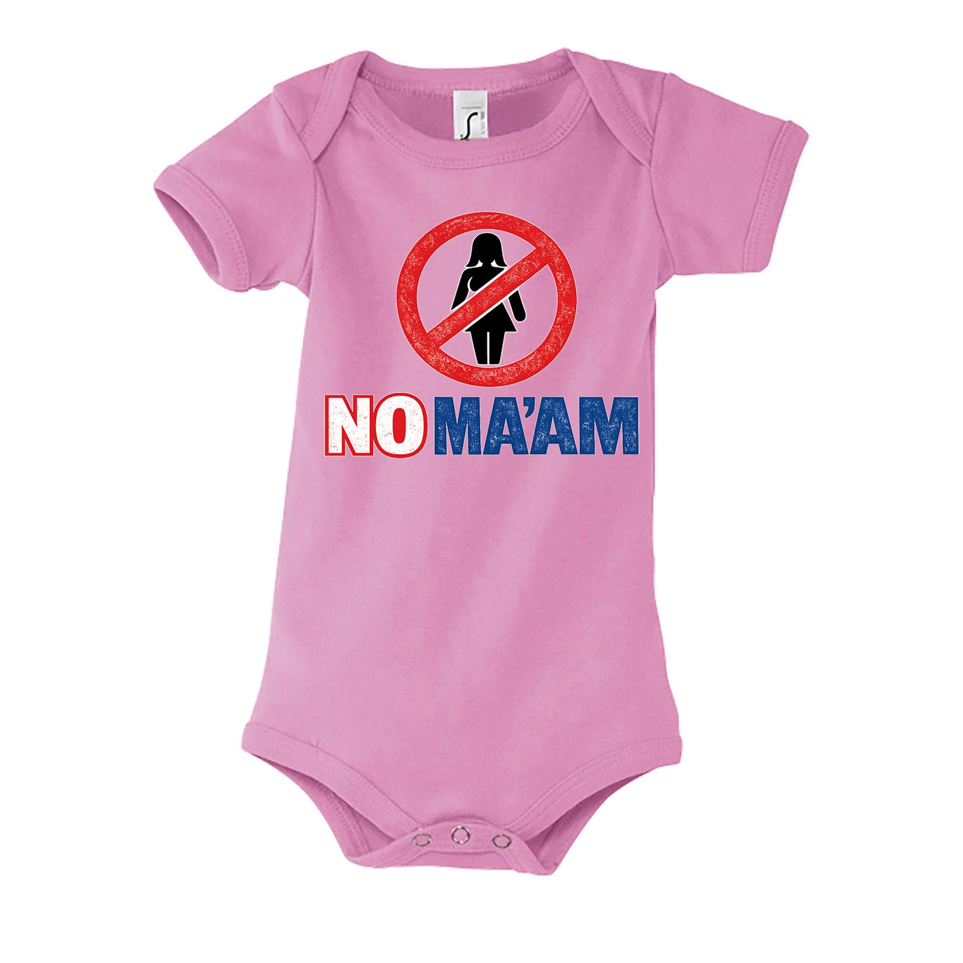 Strampler No Ma'am Baby Body Retro Kult Serien Motiv Baumwolle Lustiges Geschenk