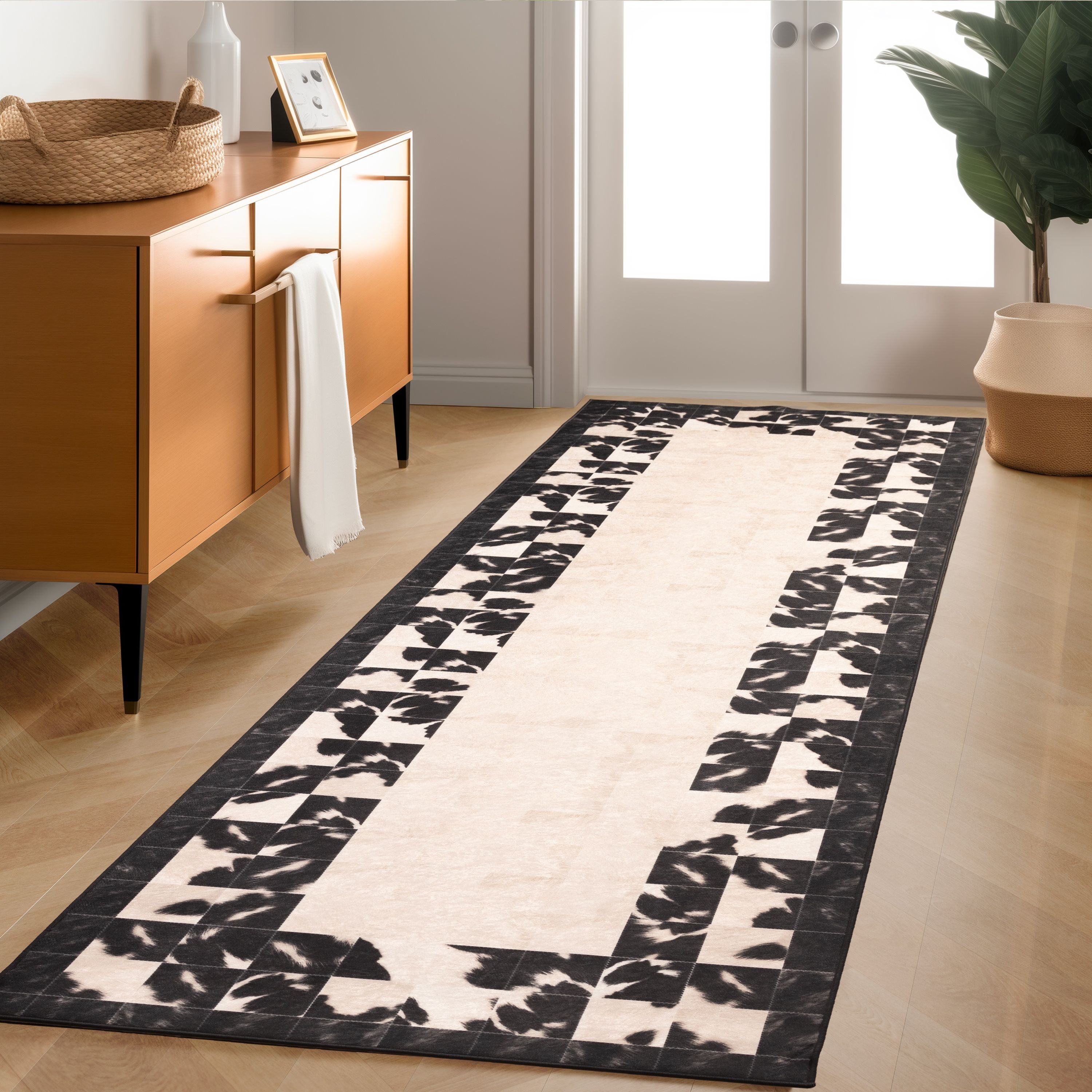 SIMPEX24 Designteppich Patchwork Design, Läufer, Höhe: 7 mm, Waschbarer Tep günstig online kaufen