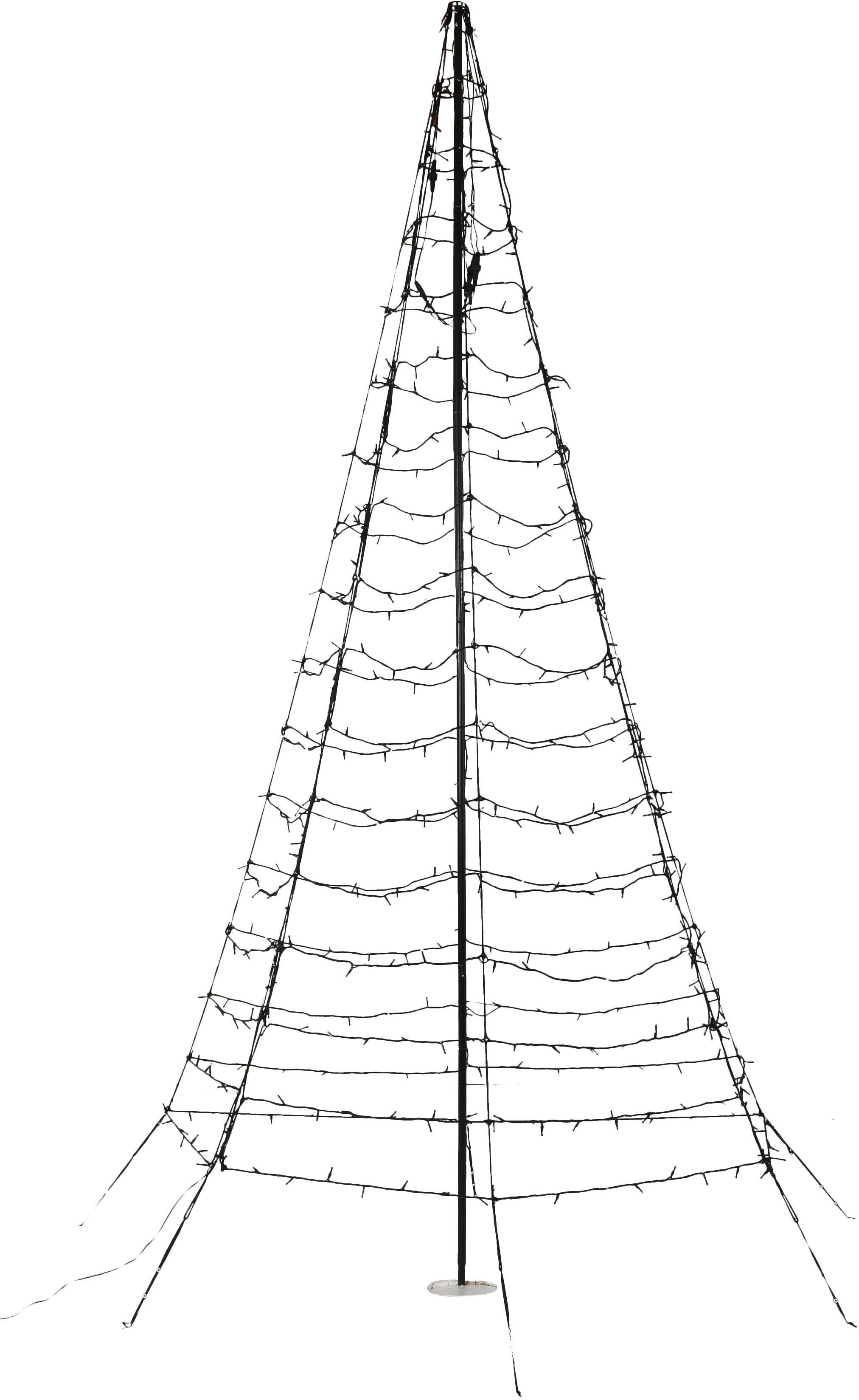 GALAXY LED Baum Galaxy, Weihnachtsdeko, Timerfunktion, LED fest integriert, Warmweiß, mit Aufstellmast, aus Metall und Kunststoff, mit warmweißen LEDs