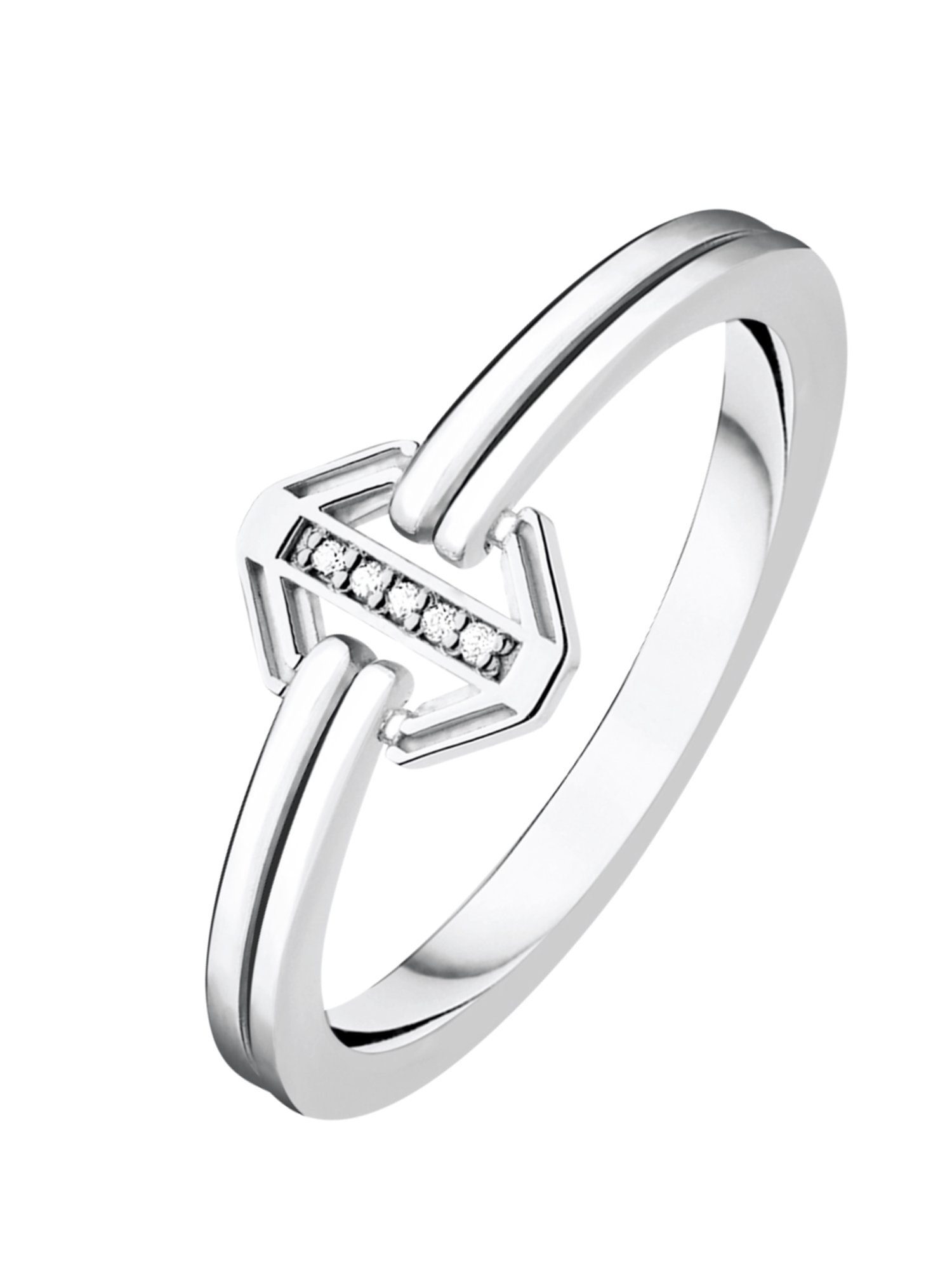 THOMAS SABO Fingerring Thomas Sabo Damen-Damenring 925er Silber Diamant