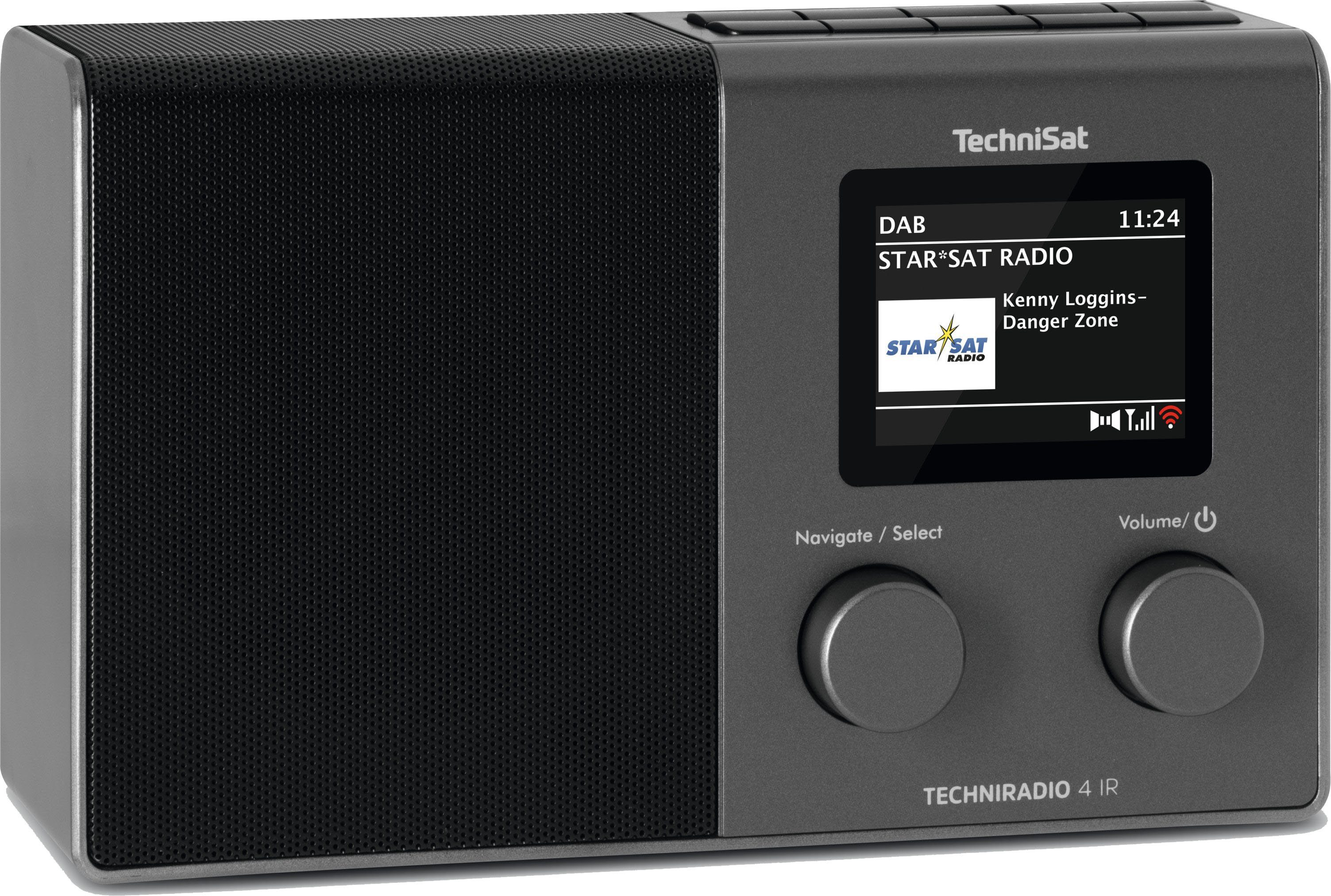 für Internet-Radio (DAB), für mit für W), 40 Favoritenspeicher UKW TECHNIRADIO (Digitalradio TechniSat 4 UKW und DAB+, Internetradio) Internetradio, 3 40 RDS, (40 kompaktes IR