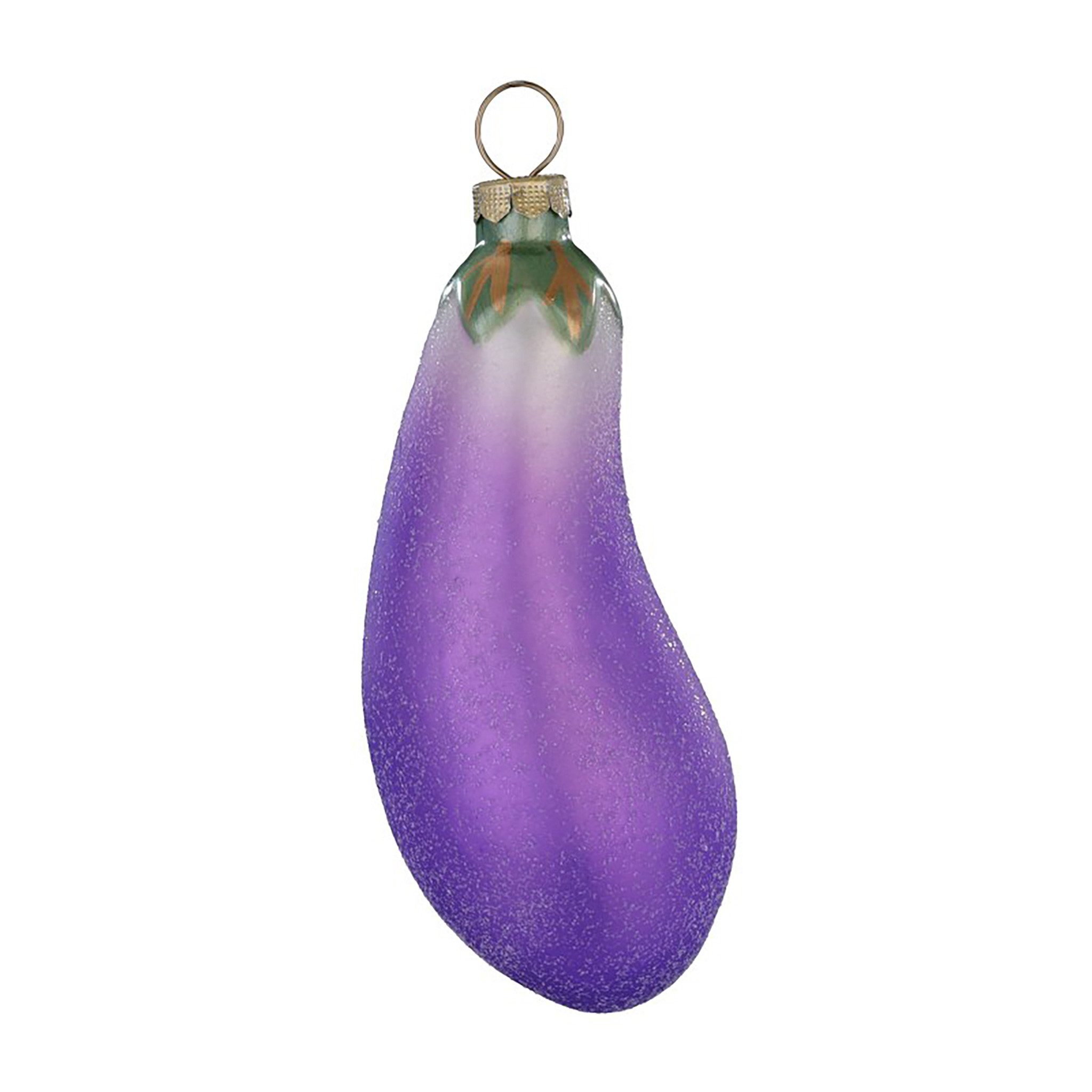 Holly & Jolly Christbaumschmuck, Christbaumschmuck Aubergine Figur 7,5cm Glas Lila