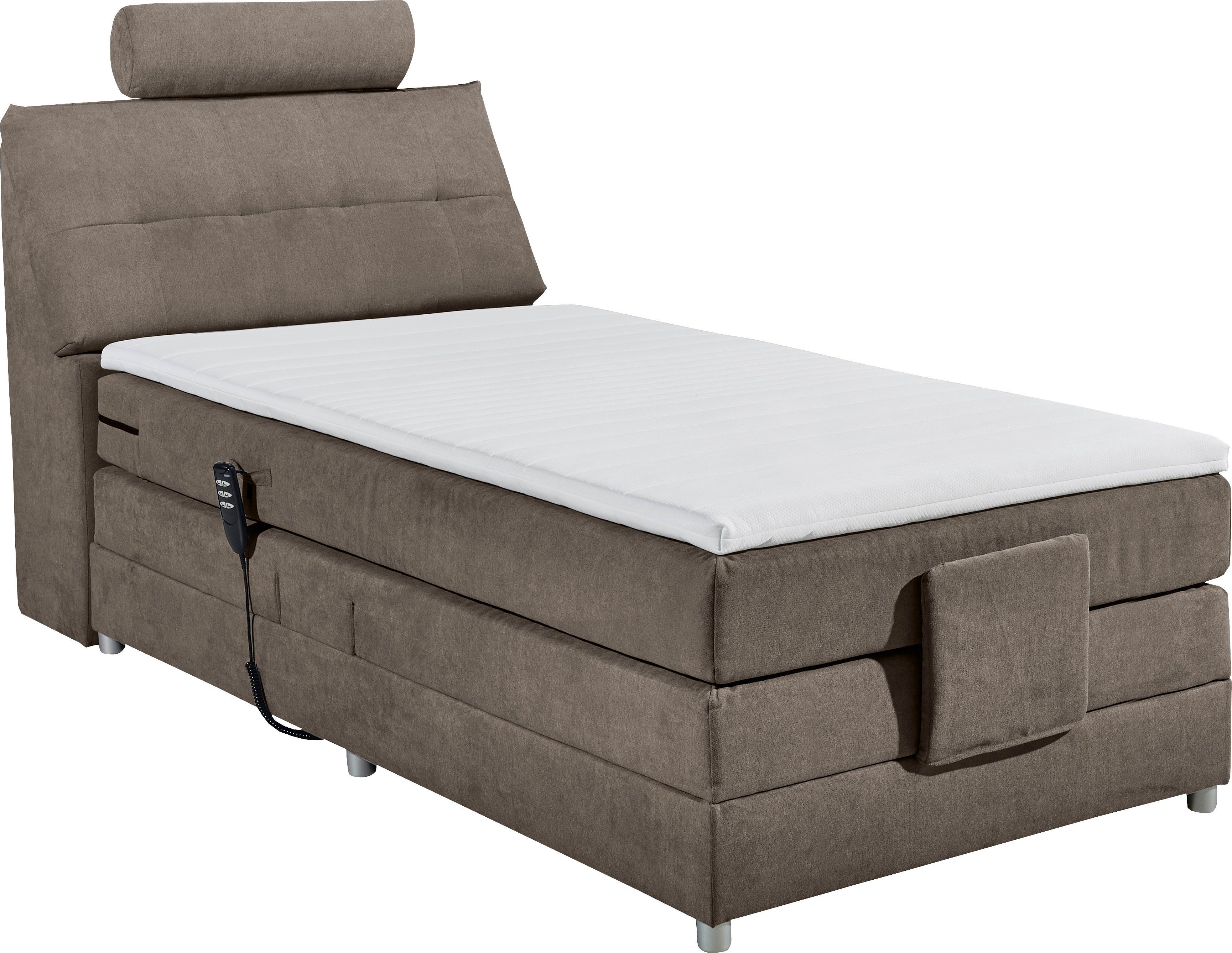 ED EXCITING DESIGN Boxspringbett Palermo, inkl. Motor, Topper, Kopfstütze u günstig online kaufen