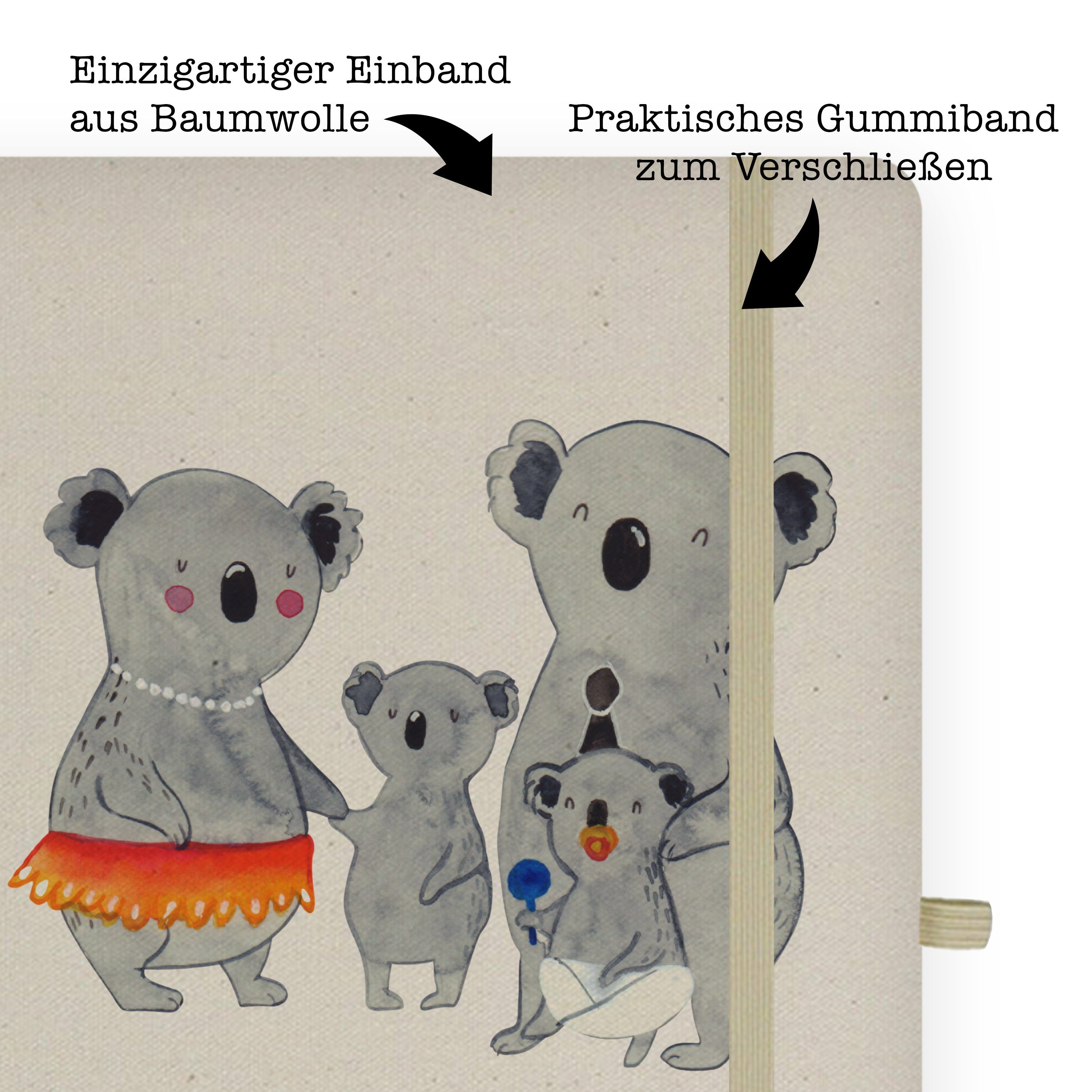 & Muttertag, Notizblock, Mr. Mr. Mrs. Transparent Mrs. Geschenk, & - Vatert Panda Notizbuch Panda - Familie Koala