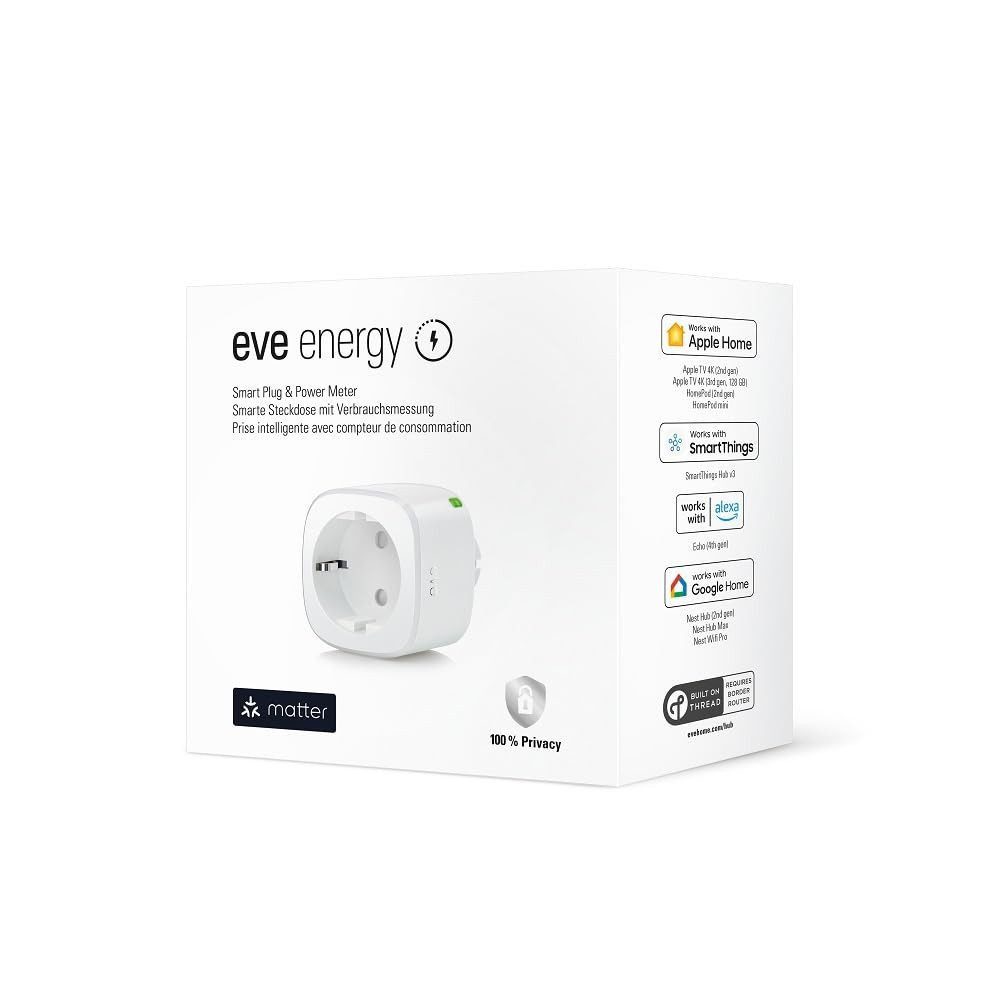 EVE Steckdose Eve Energy-Smarte Steckdose mit Verbrauchsmessung (Matter), 1-St., unterstützt Matter – Bild 5 von 5