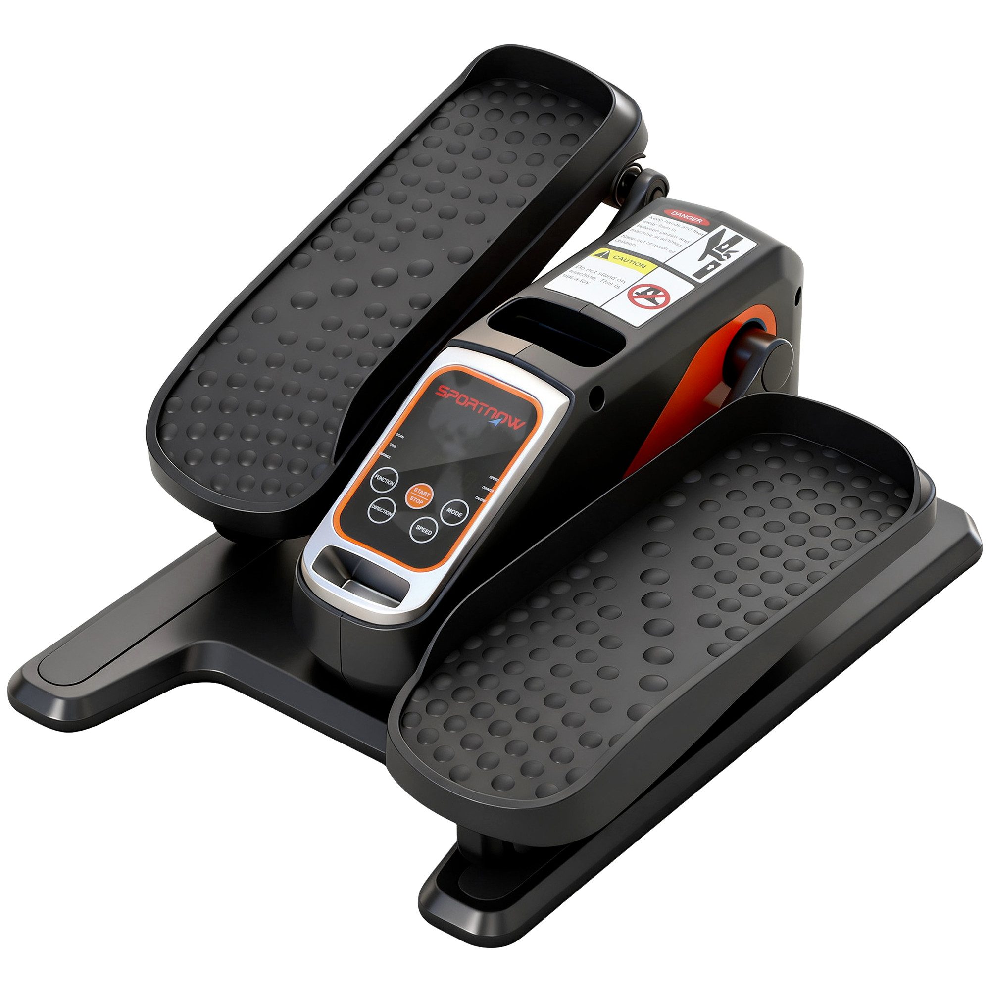 SPORTNOW Ellipsentrainer mit Fernbedienung, LED-Display, 12 Geschwindigkeiten (Leise Tragbar Pedaltrainer, 1-tlg., Untertisch Elektrischer Crosstrainer), für Senioren Büro