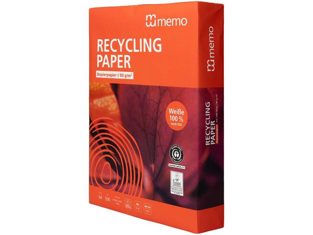 memo Kopierpapier memo Multifunktionales Kopierpapier 'Recycling Whi
