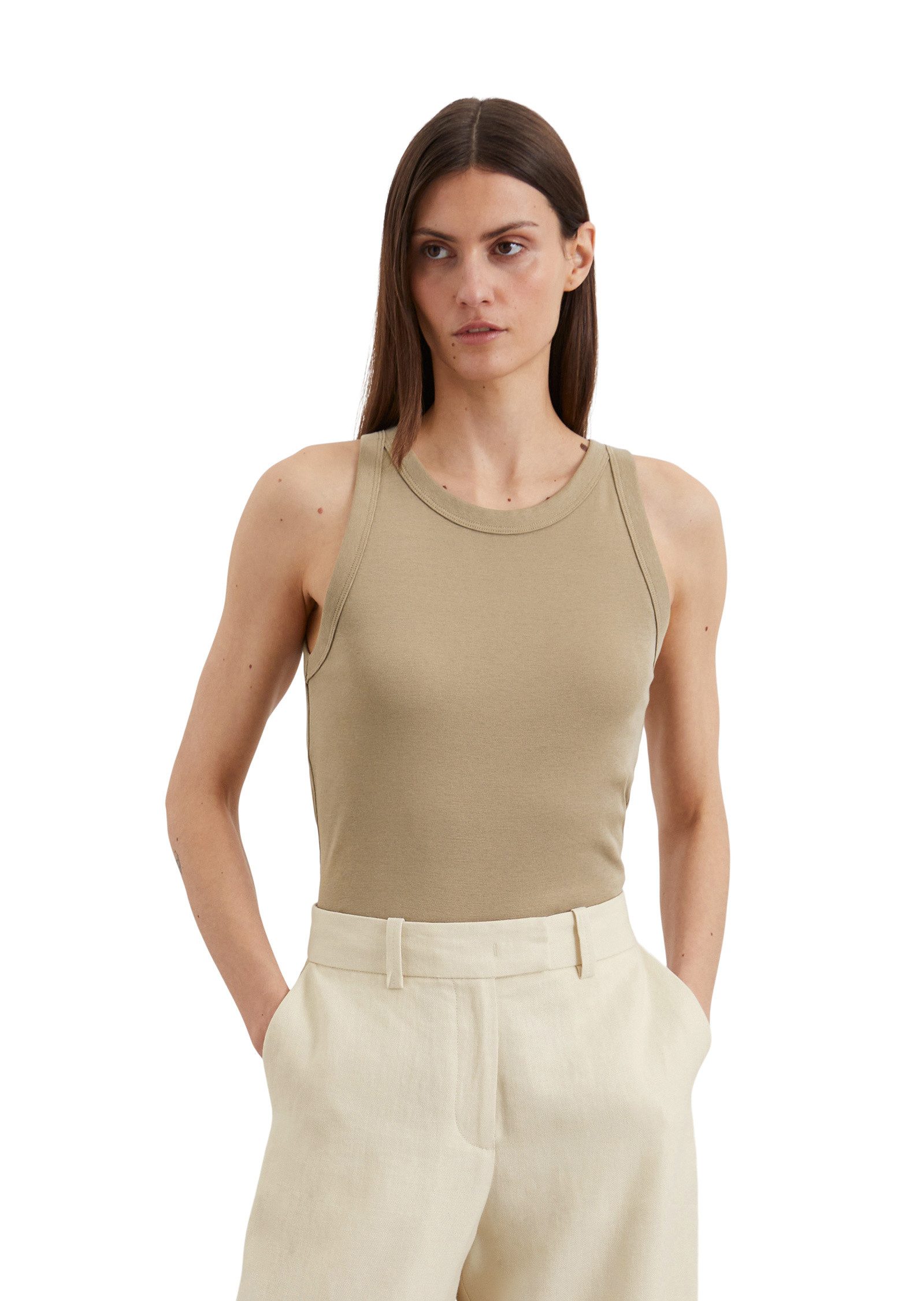 Marc O'Polo T-Shirt aus Organic-Cotton-Rib-Jersey günstig online kaufen