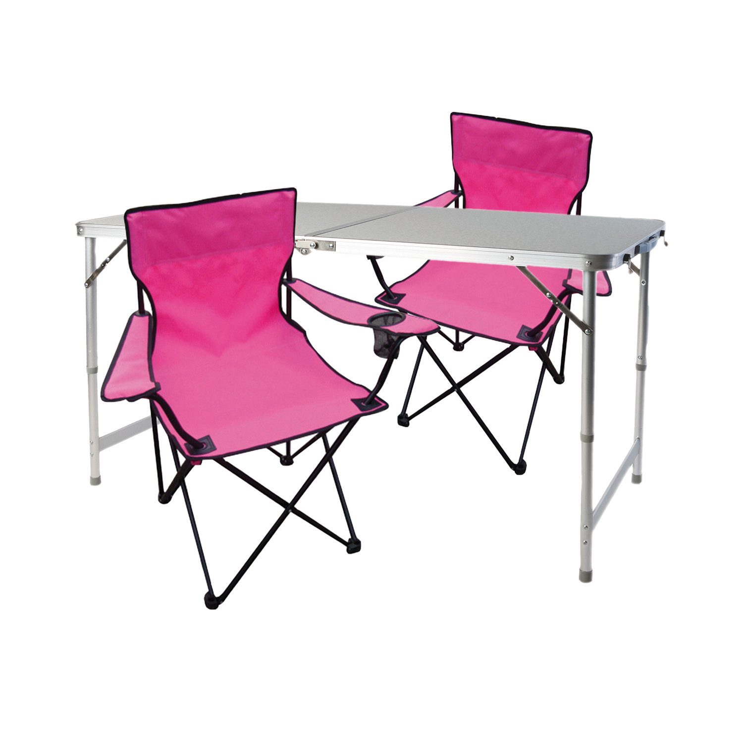 Mojawo Essgruppe 3-teiliges Campingmöbel Set Pink