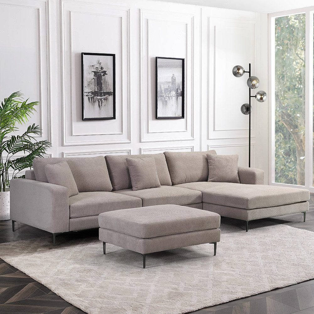 Sofa BELLANO Cord - 340 x 188 x 94 cm