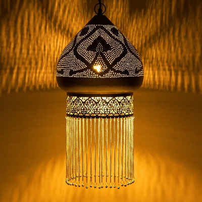 Marrakesch Orient & Mediterran Interior Deckenleuchte Orientalische Lampe Pendelleuchte Silber Archita 60cm