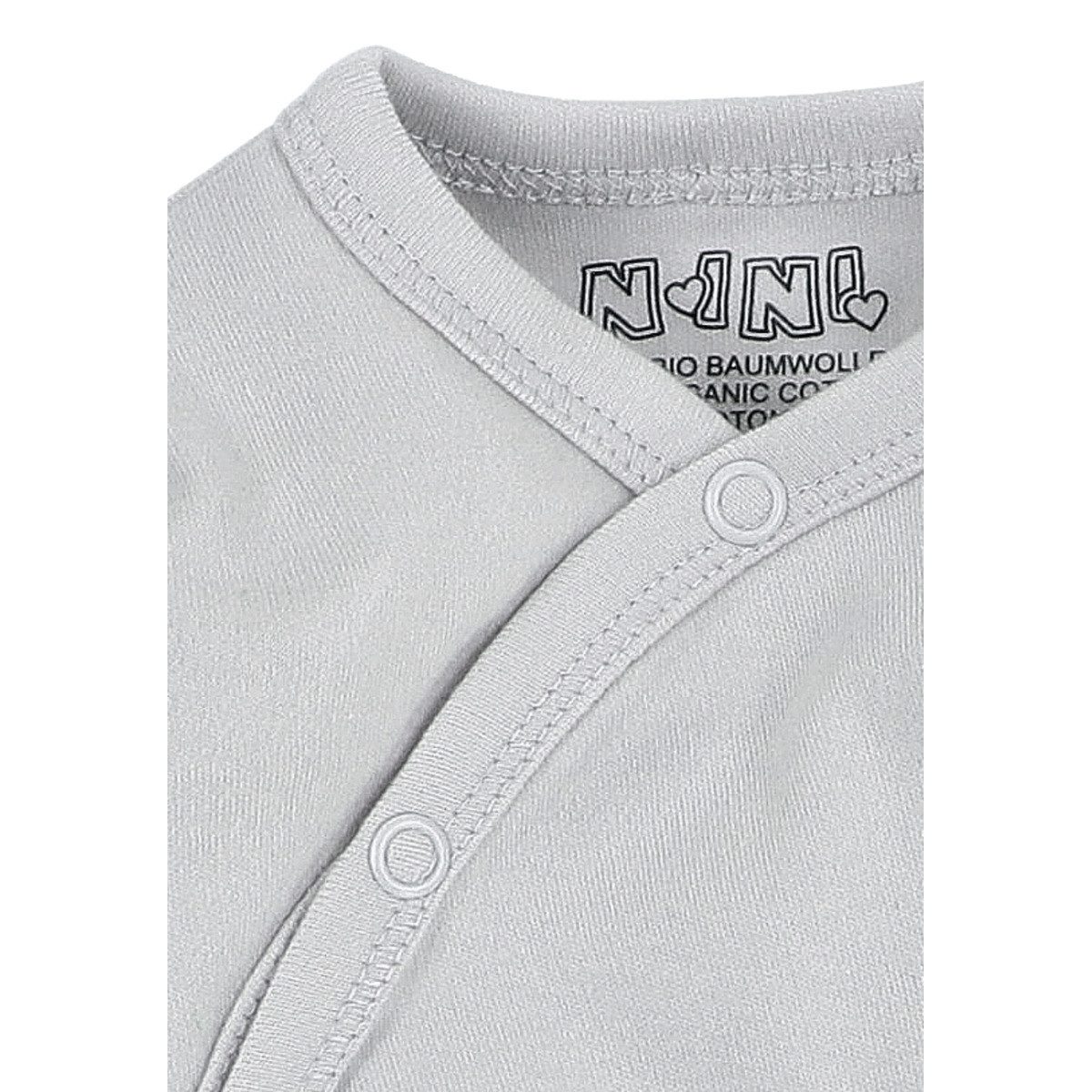 NINI Langarmwickelbody Basic Unisex Kinder (1-tlg) Langarm Einteiler, Body, Longsleeve-Body, Bodysuit, Stretchbody