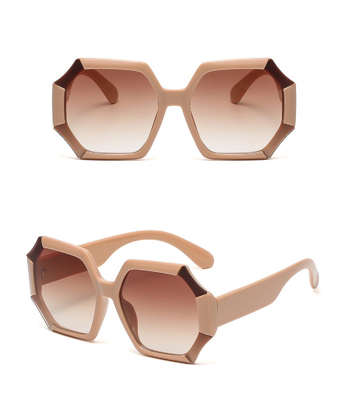 Amy too Sonnenbrille mit ausgefallen Mailand (Trendbrille Softetui und voll und Trend im Brillentuch)
