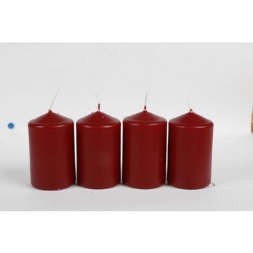 BURI Stumpenkerze 6x Stumpenkerzen 4er Set Farben Tischdekoration Beleuchtung Teelicht I