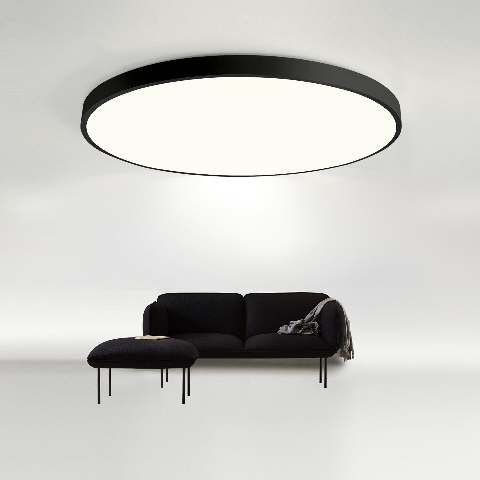 JDONG LED Deckenleuchte Flach Rund Weiß Deckenlampe 24W/36W/54W, Durchmesser 30CM/40CM/50CM, Dimmabr 3000-6000K, LED fest integriert, 3000K Warmweiß, für Schlafzimmer Küche Keller Balkon Büro Wohnzimmer
