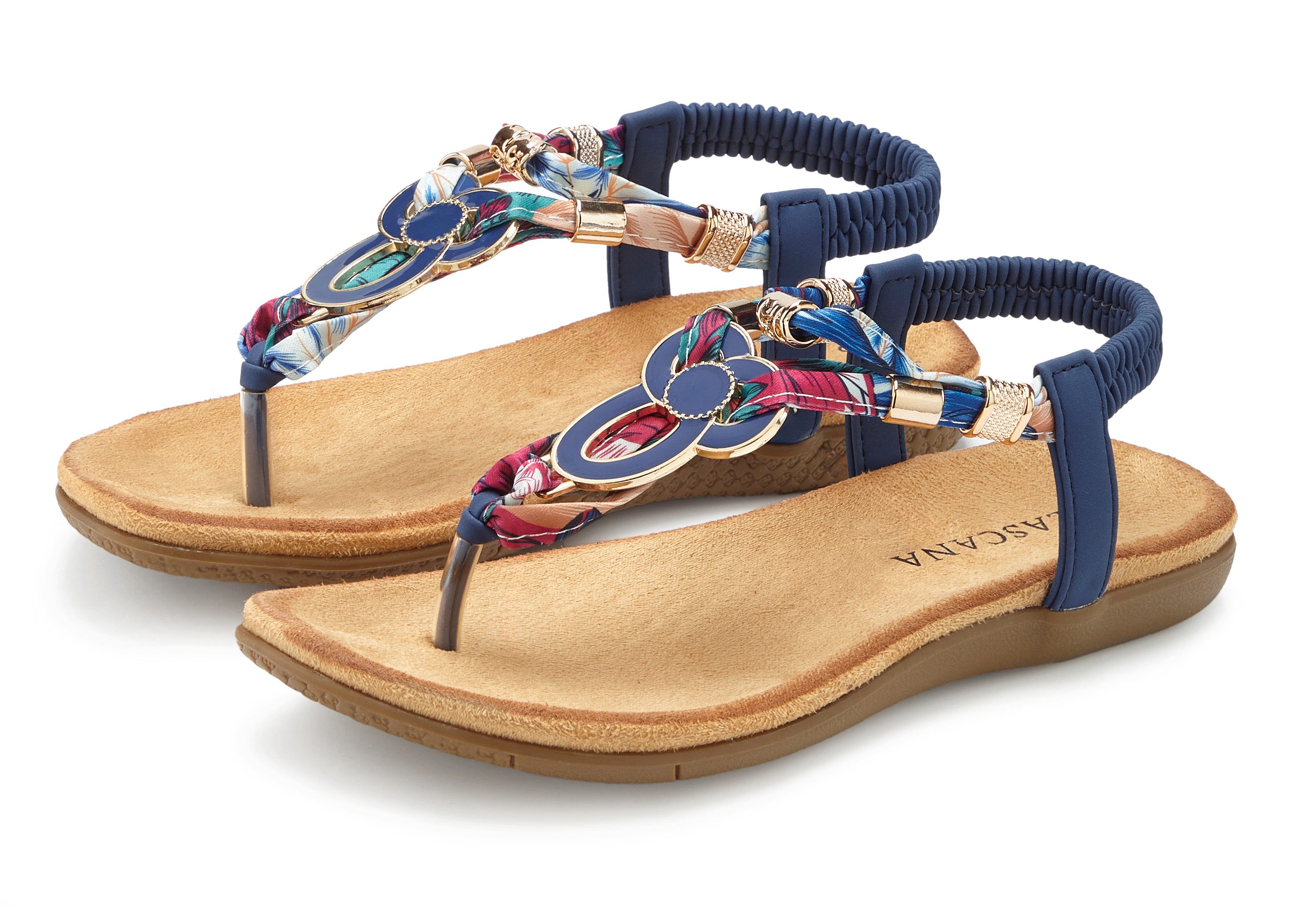 LASCANA Sommerschuh, offener Schuh, Sandalette, Zehentrenner Sandale, Pantolette mit Stretcheinsatz. € 59,99