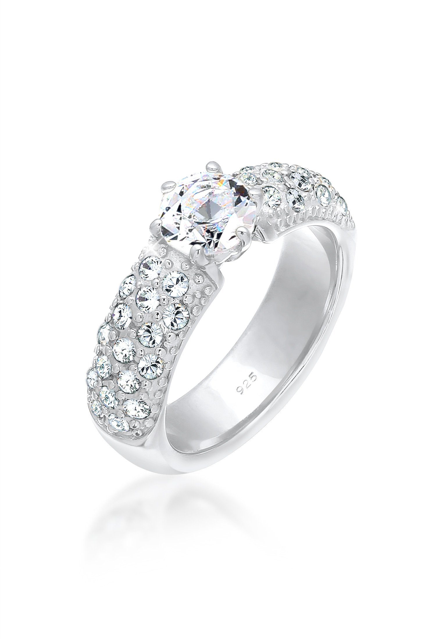 Elli Premium Verlobungsring Weiß 925 Sterling günstig online kaufen