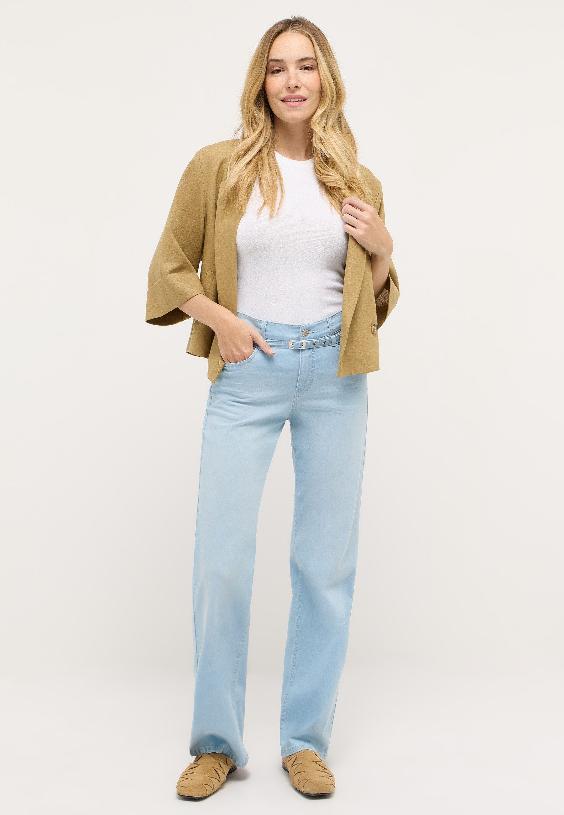 ANGELS 5-Pocket-Jeans Liz City mit Gürtel, Relaxed Fit – Bild 4 von 5