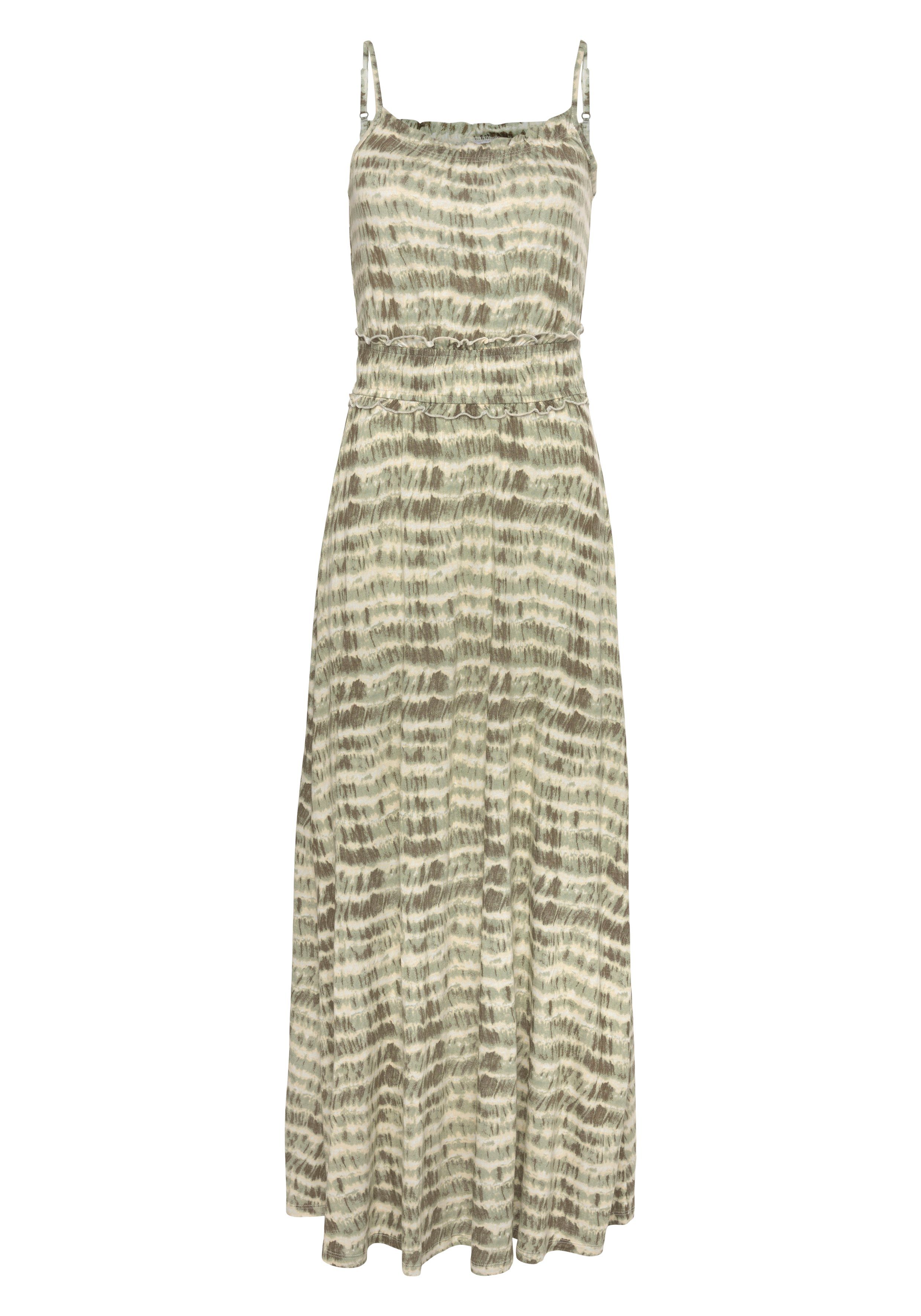 LASCANA Maxikleid mit Rüschendetails und Gummi in der Taille, Sommerkleid, Strandkleid. € 59,99