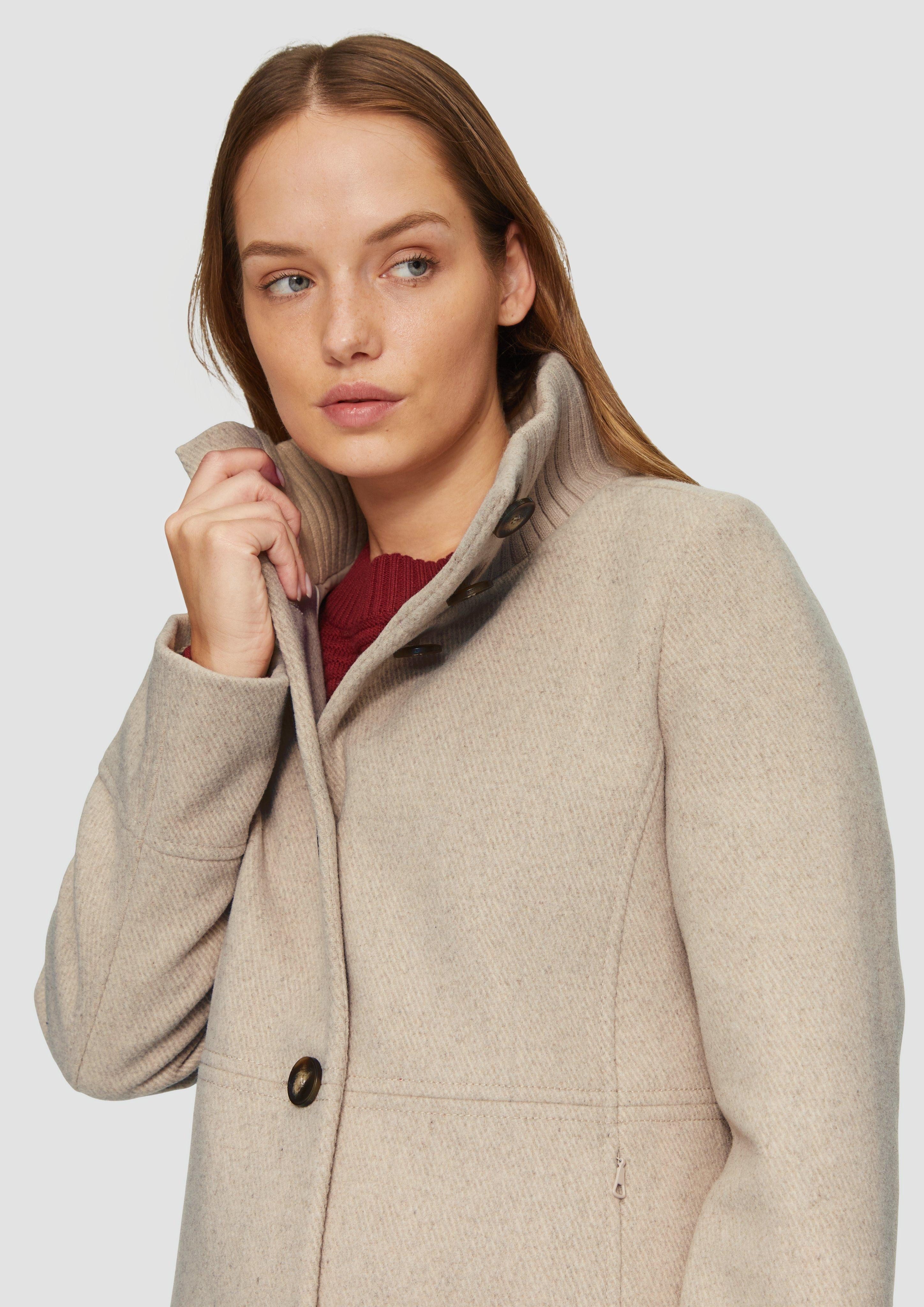 s.Oliver Funktionsjacke Twilljacke mit Strick-Stehkragen und günstig online kaufen