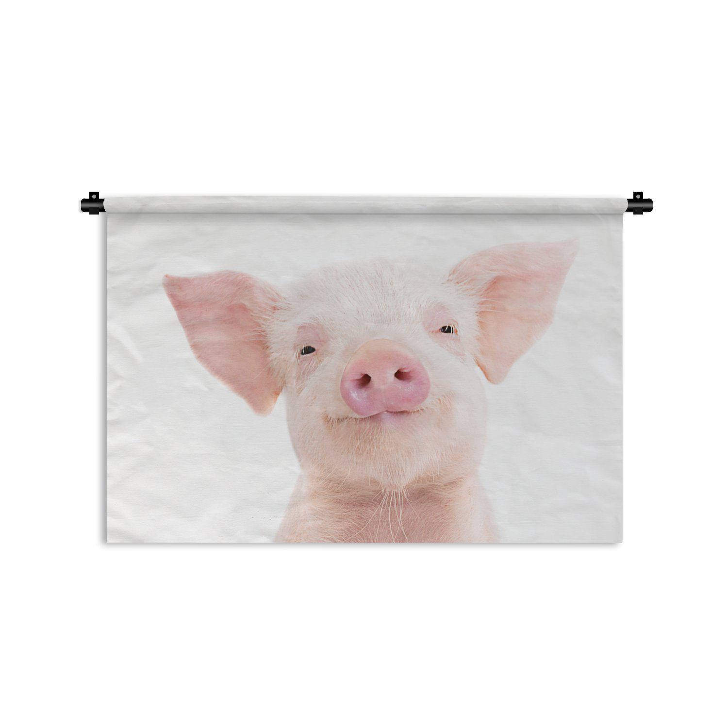 MuchoWow Wanddekoobjekt Schwein - - Rosa Wanddeko - Wohnzimmer, Kinderzimmer Schlafzimmer, Tiere Wandbehang, Natur, Kleid, für