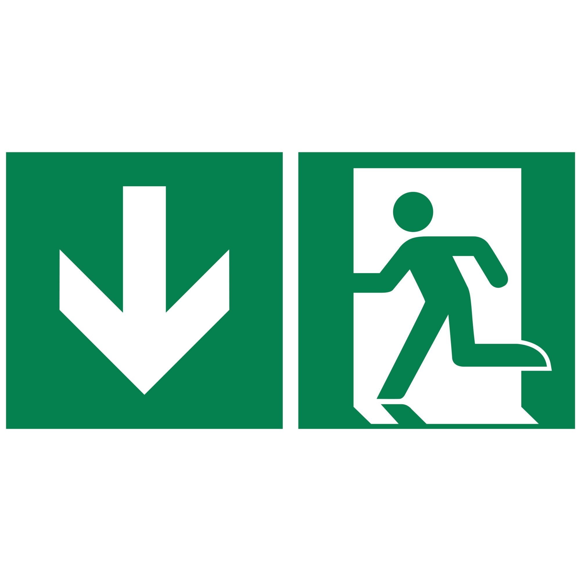 Soennecken Hinweisschild Hinweisschild Notausgang 30x15cm Hart-PVC