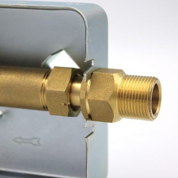 Schlösser Warmwasserzähler Wasserzähler Unterputz-Einbaukasten UPK, 3/4" AG, 18mm Lötanschluss