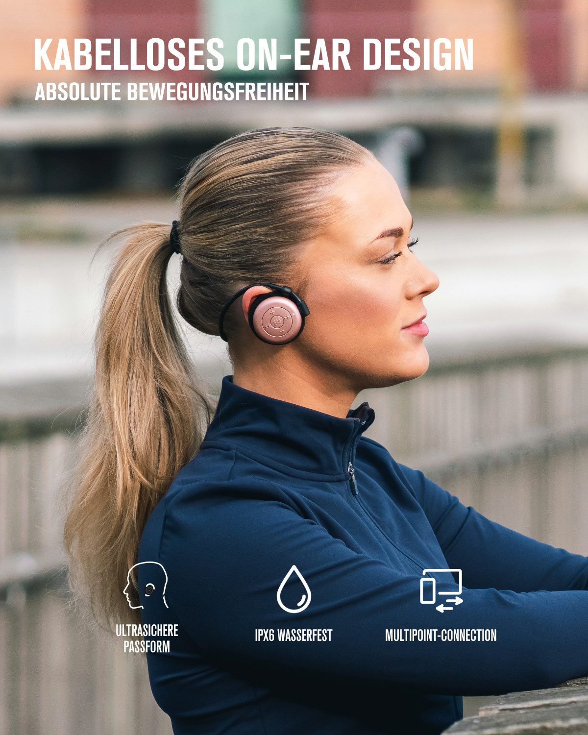 MIIEGO AL4 FREEDOM MINI Sport-Kopfhörer (Siri, Google Assistant, Bluetooth, IPX6 wasserfest)