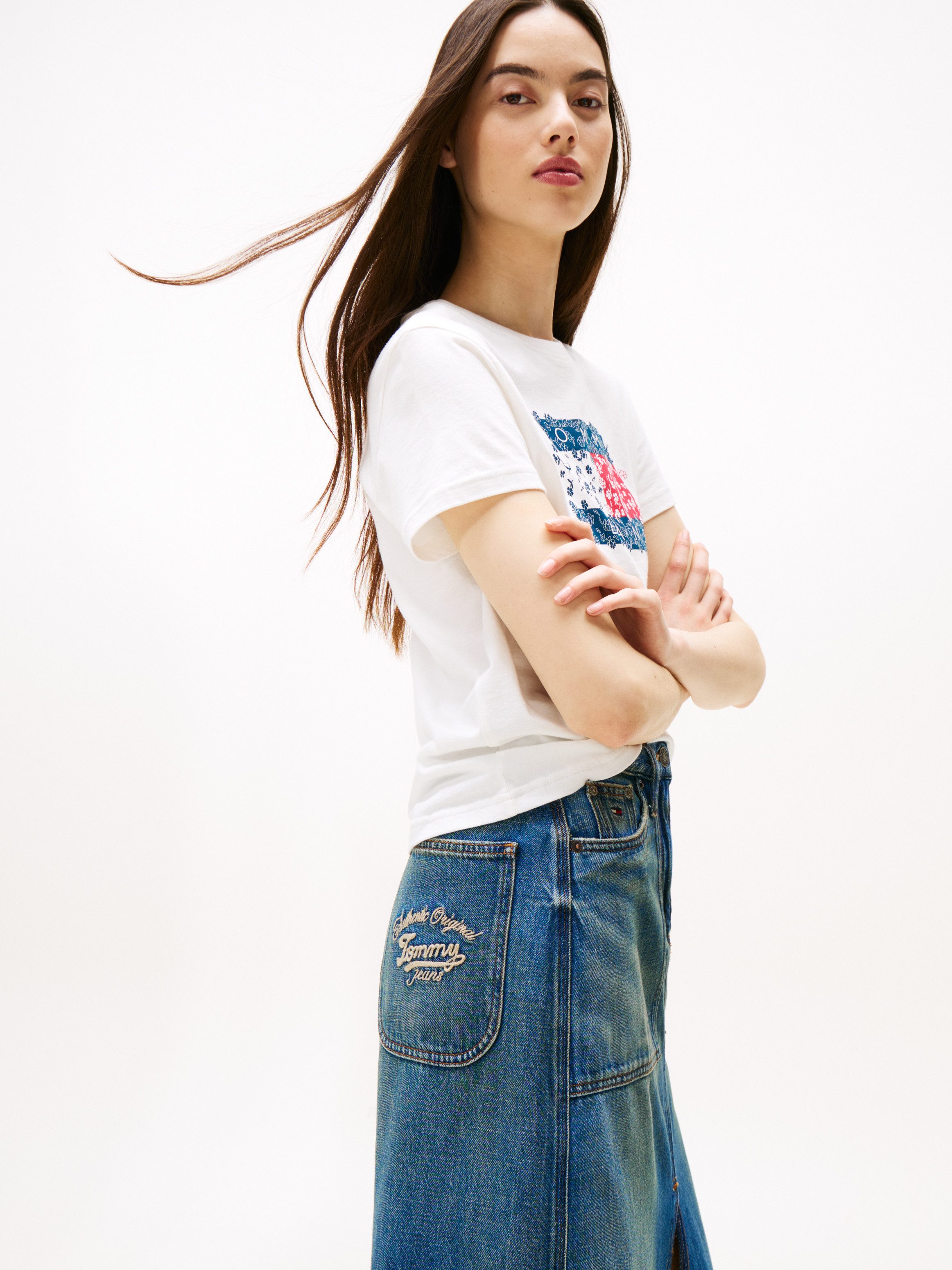 Tommy Jeans Jeansrock CLAIRE MIDI SKIRT UTILITY CI2037