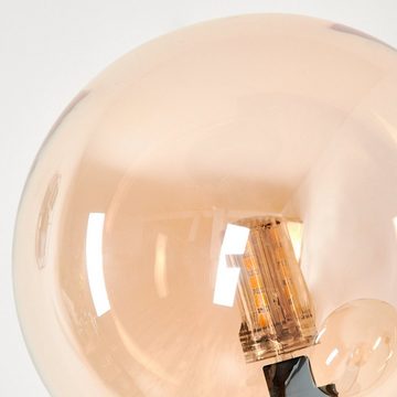 hofstein Stehlampe Stehlampe aus Metall/Glas in Schwarz/Bernstein, ohne Leuchtmittel, Leuchte mit Glasschirmen (12cm), dimmbar, 6xG9, ohne Leuchtmittel